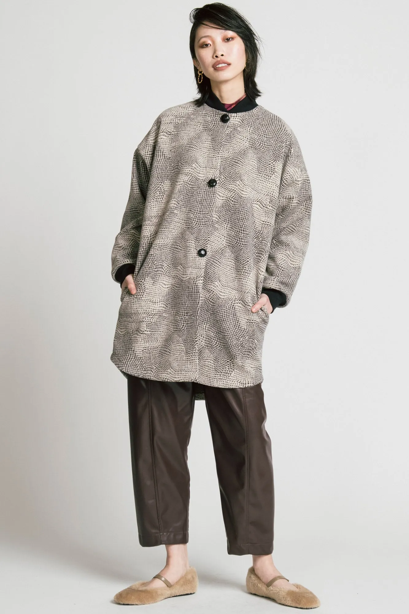 Dizzy Coat Houndstooth sold by Allison Wonderland