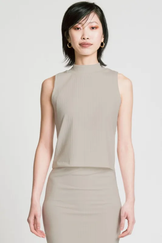 Trigger Mock Neck Oatmeal sold by Allison Wonderland