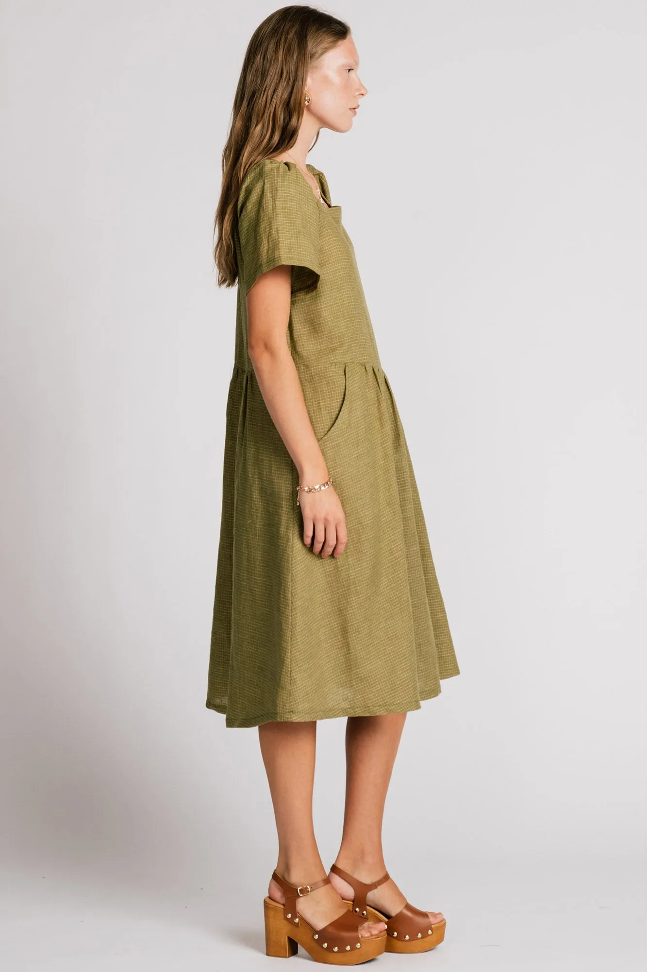 Warbler Dress Avocado sold by Allison Wonderland product image thumbnail 3