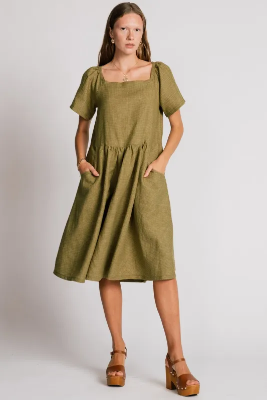 Warbler Dress Avocado sold by Allison Wonderland