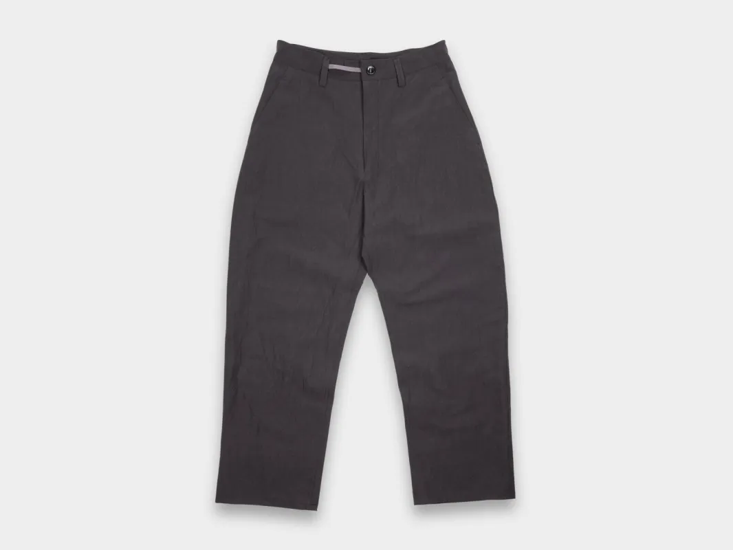 R20P4 "Wide Pants" Earth Linen made by MAN-TLE