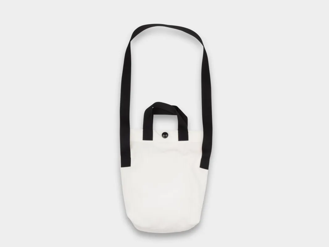 R19B4 "Mini Tote" White Nylon sold by MAN-TLE