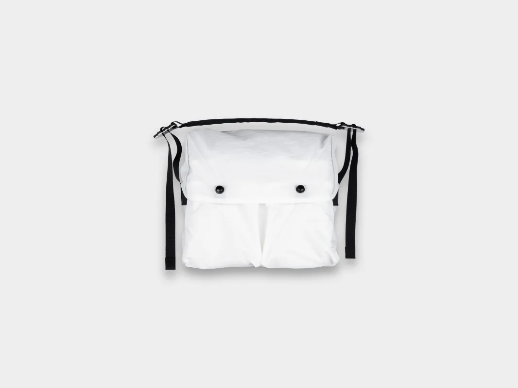 R19G4 "Mini Messenger" White Nylon sold by MAN-TLE