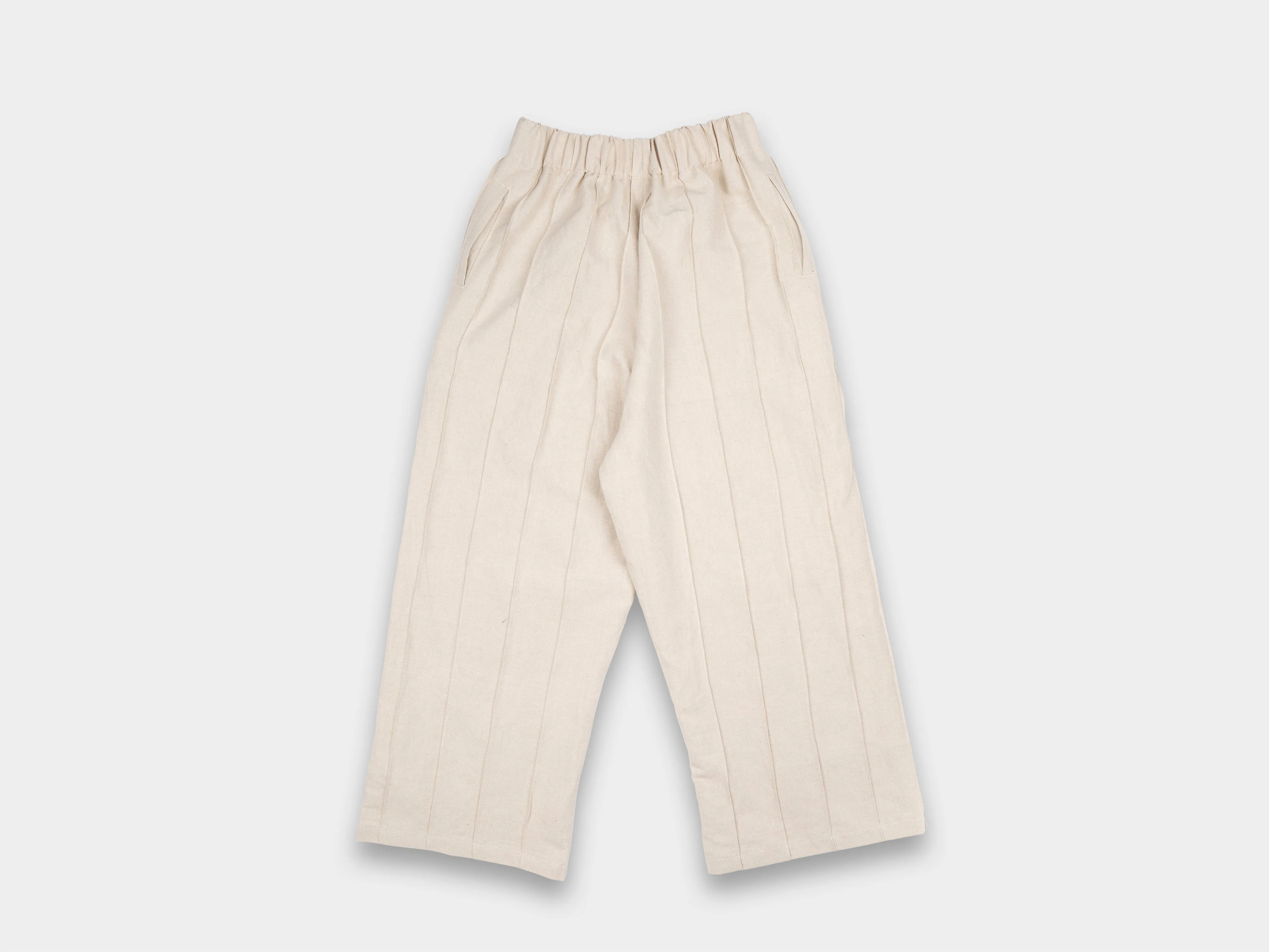W-R18P3 "Tuck Pants" Unbleached Bamboo sold by MAN-TLE product image thumbnail 2