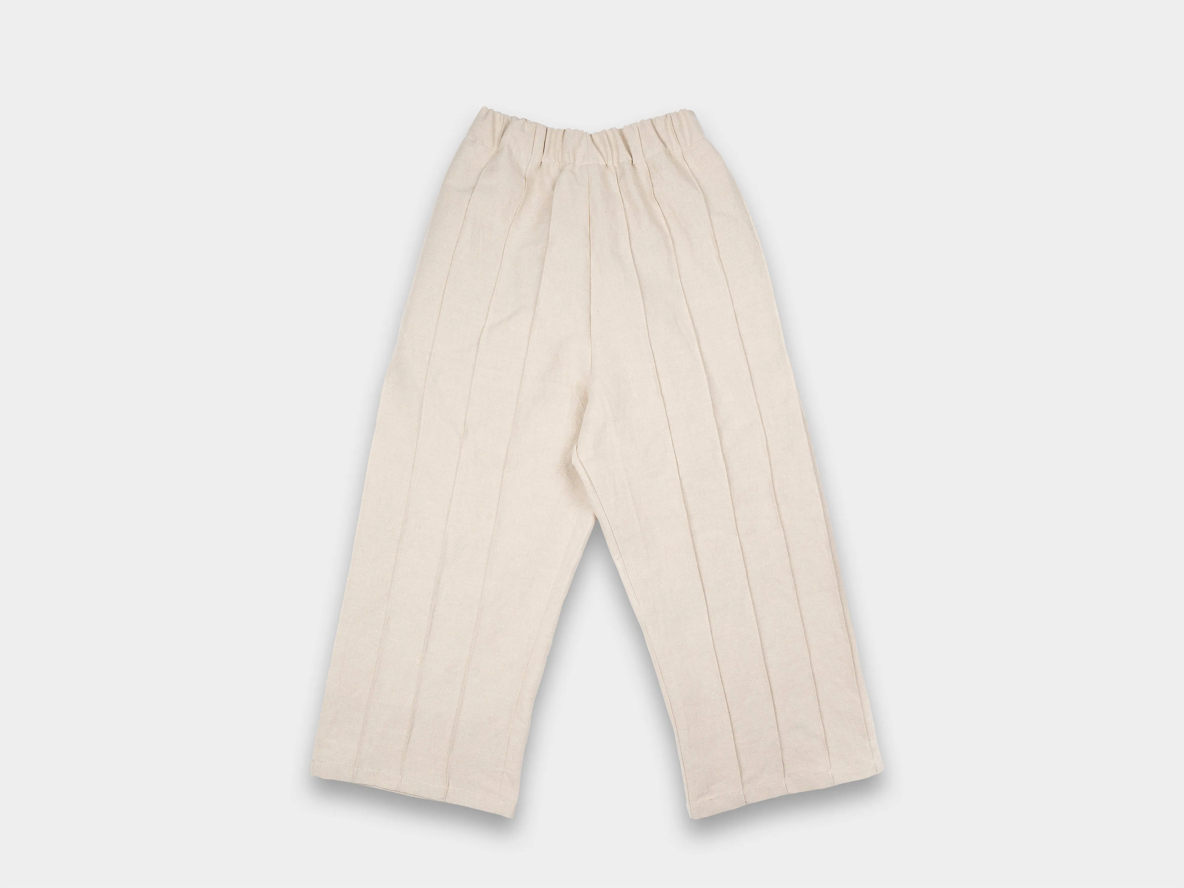 W-R18P3 "Tuck Pants" Unbleached Bamboo sold by MAN-TLE