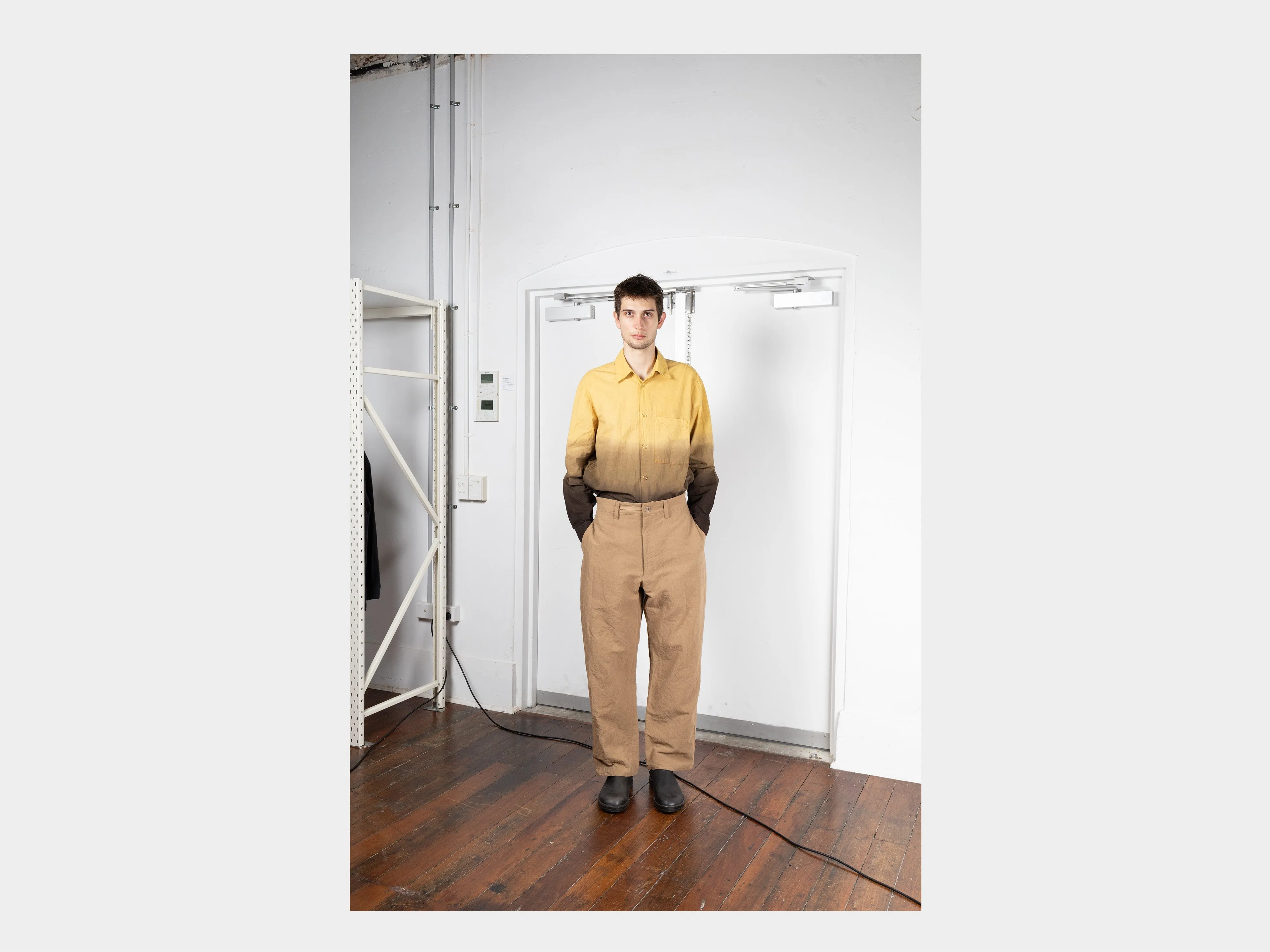 R18P4 "Wide Pants" Reed Linen sold by MAN-TLE product image thumbnail 4