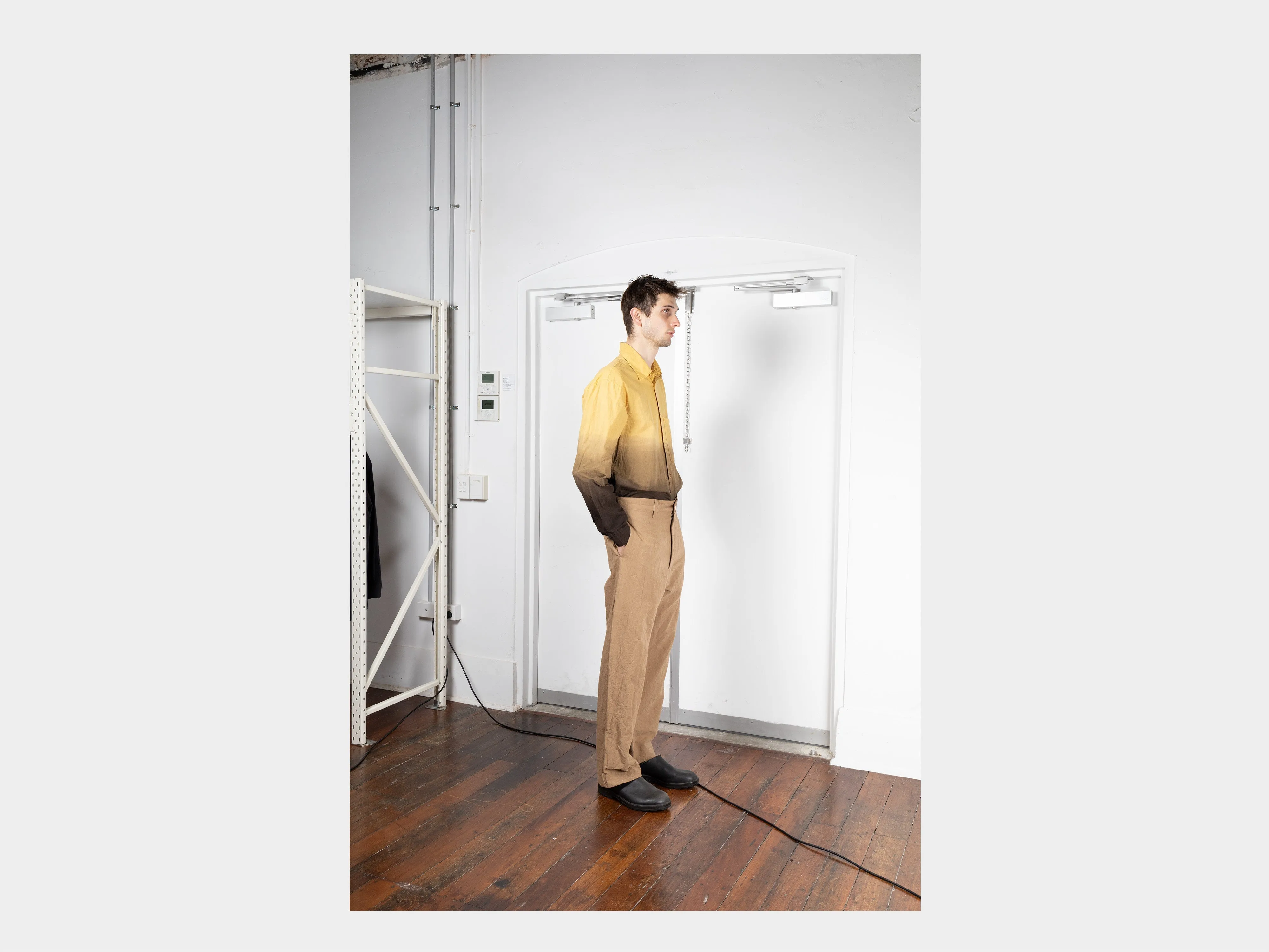 R18P4 "Wide Pants" Reed Linen sold by MAN-TLE product image thumbnail 5