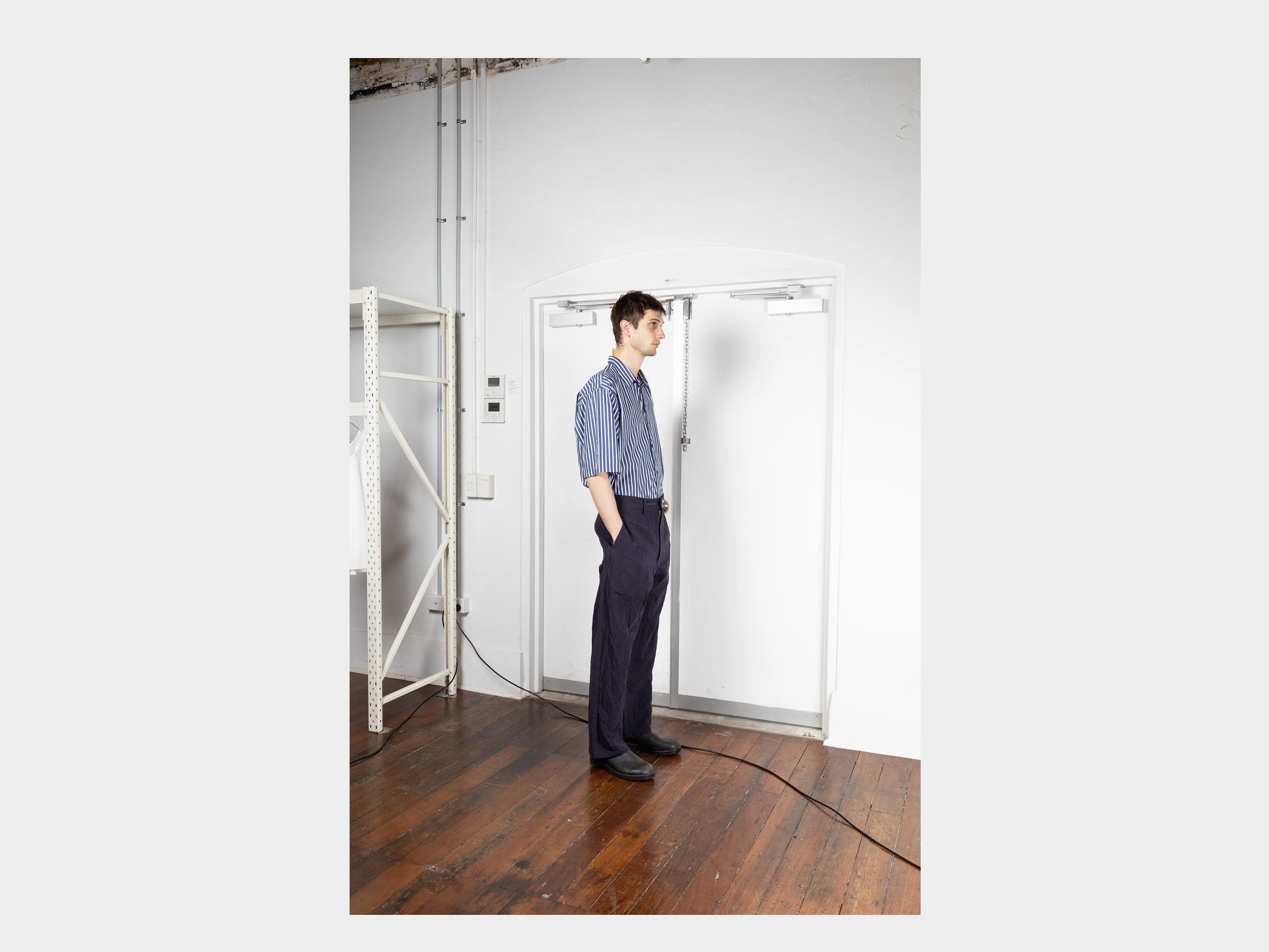 R18P4 "Wide Pants" Rock Linen sold by MAN-TLE product image thumbnail 5