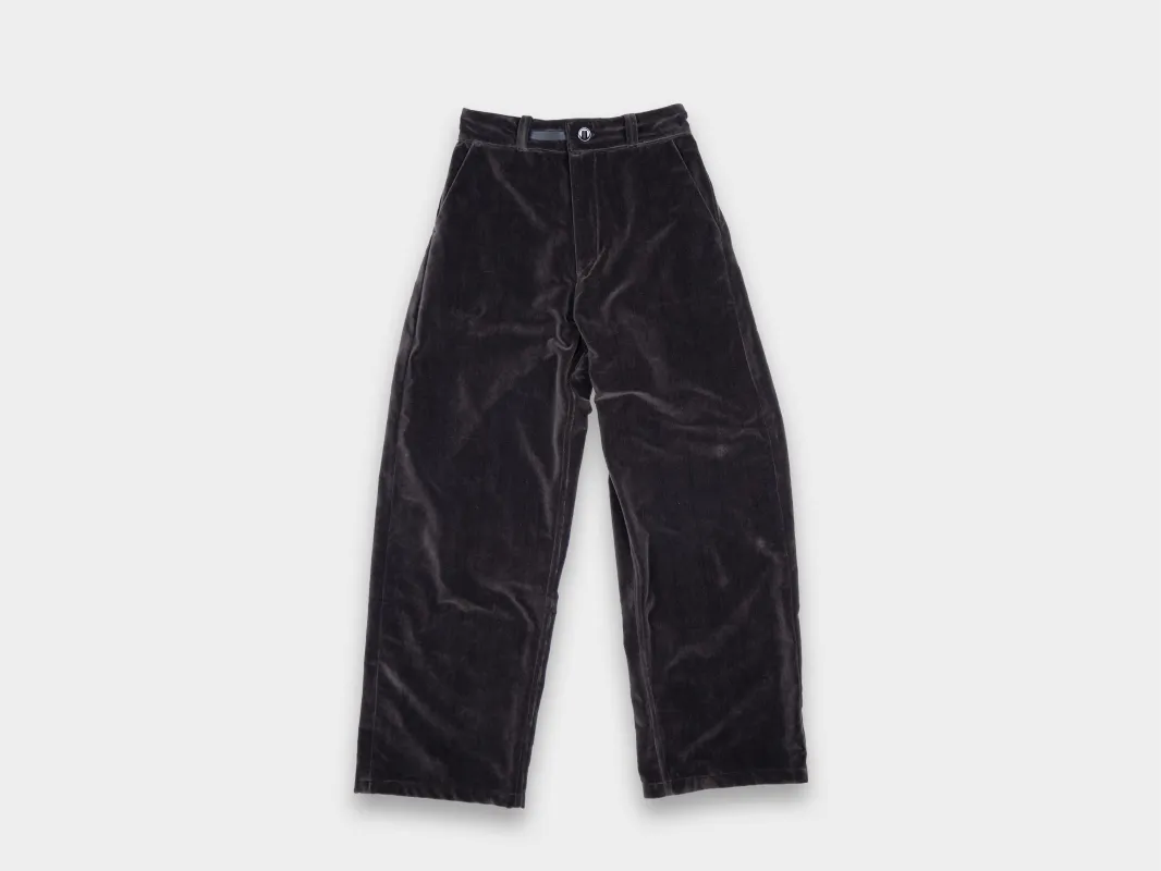 W-R17P4 "High-Wide Pants" Shadow Velvet sold by MAN-TLE