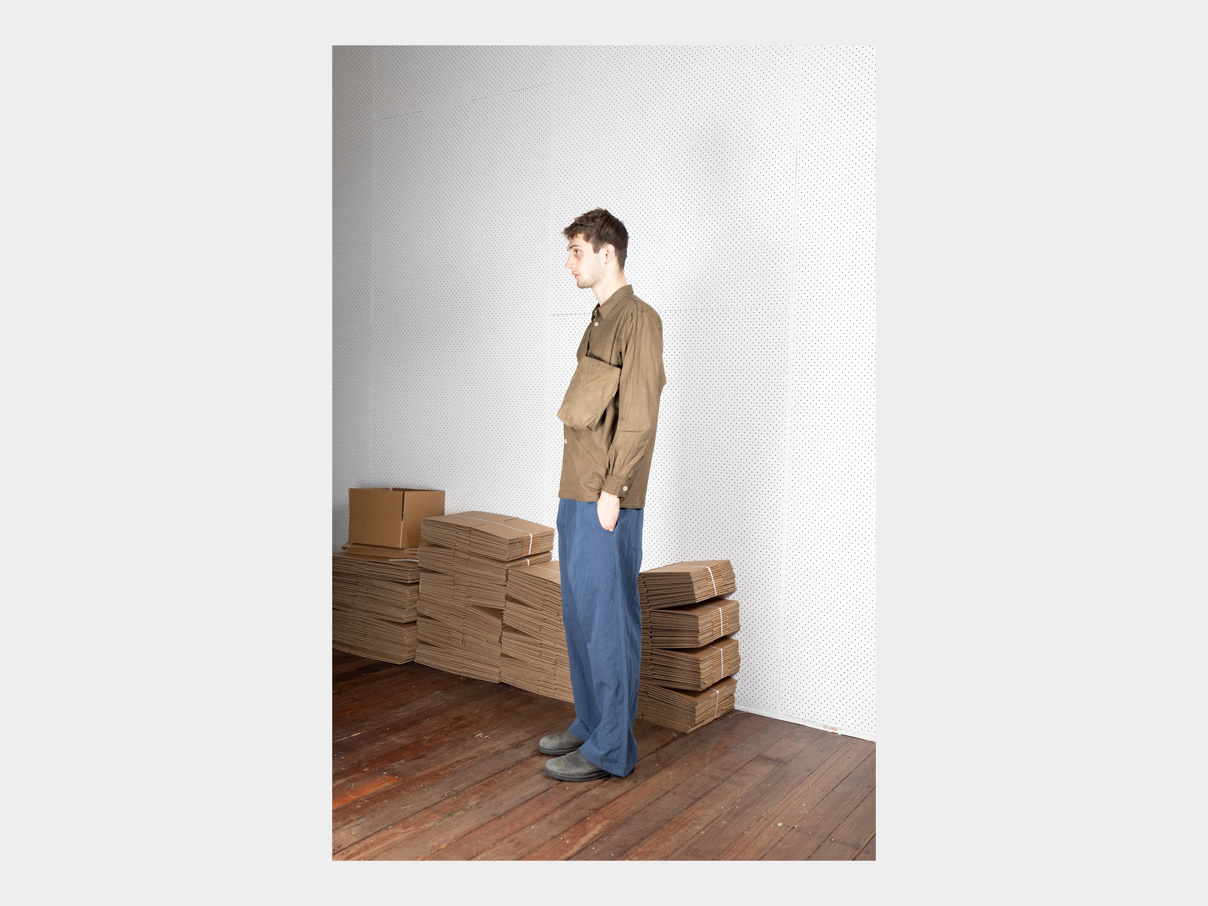 SPB3 "Shoulder Pouch" Fukugi Khaki sold by MAN-TLE product image thumbnail 5