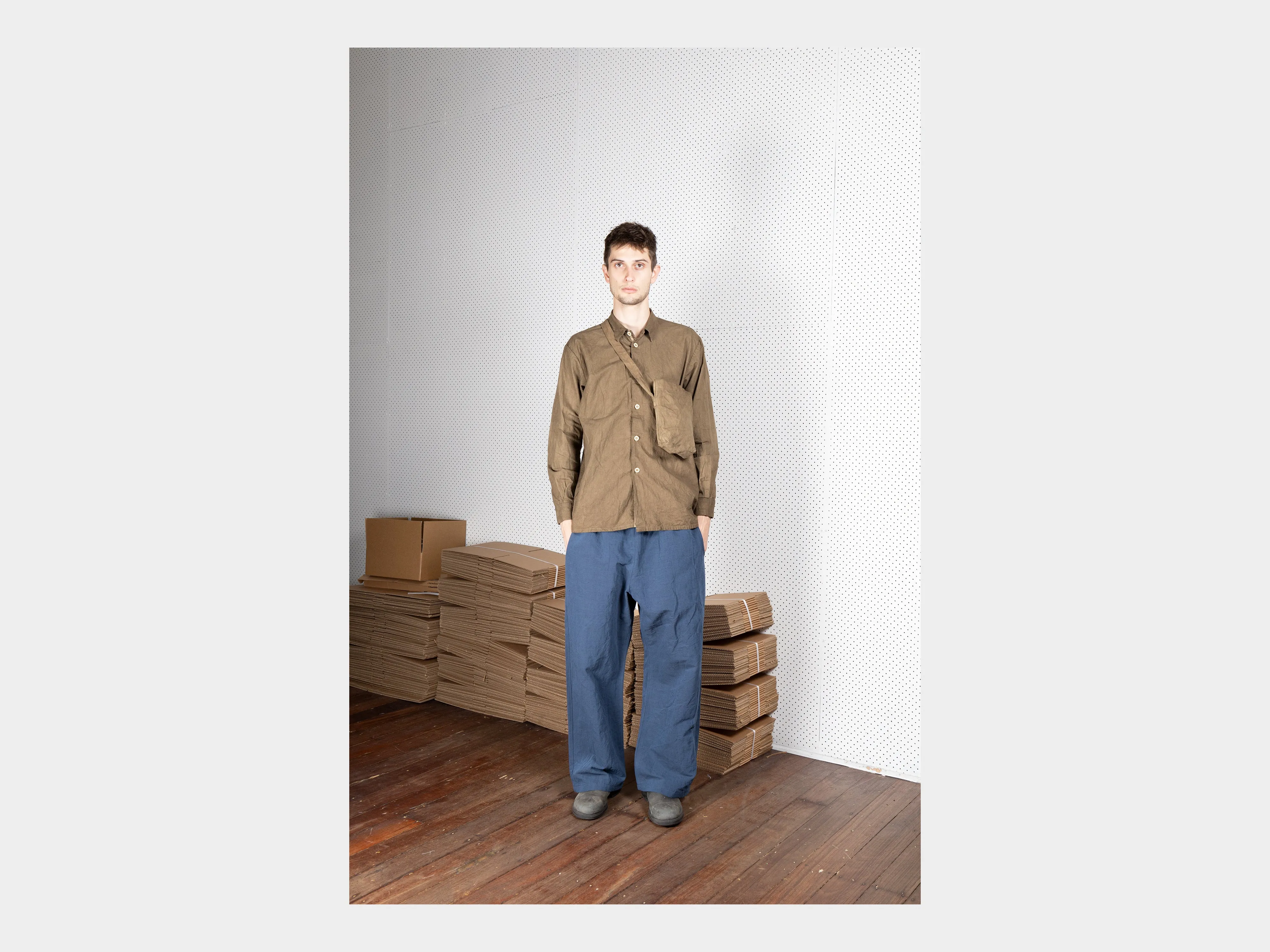 SPB3 "Shoulder Pouch" Fukugi Khaki sold by MAN-TLE product image thumbnail 4