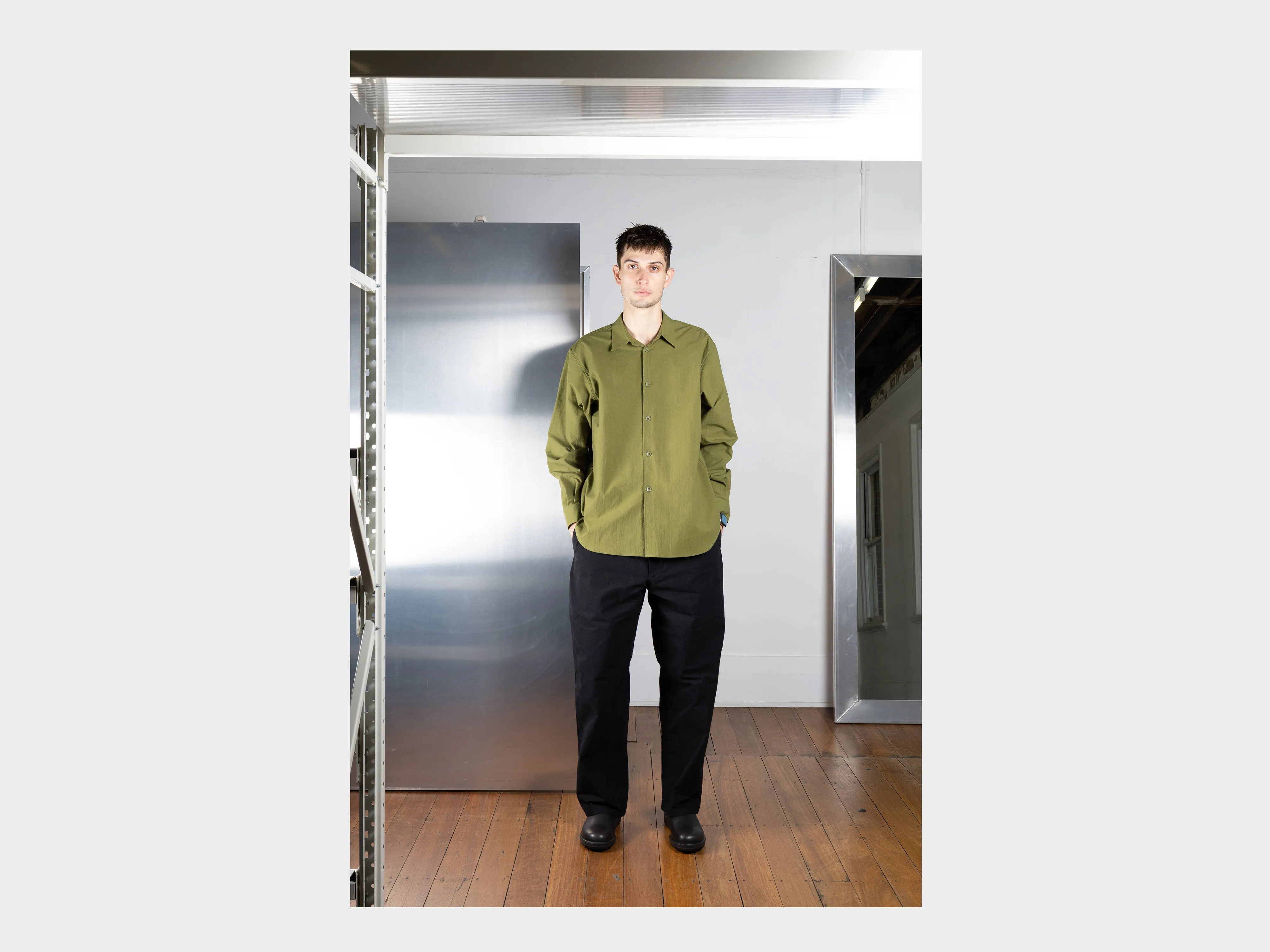 R0S8 "Weather Shirt" Olive Weather sold by MAN-TLE product image thumbnail 4