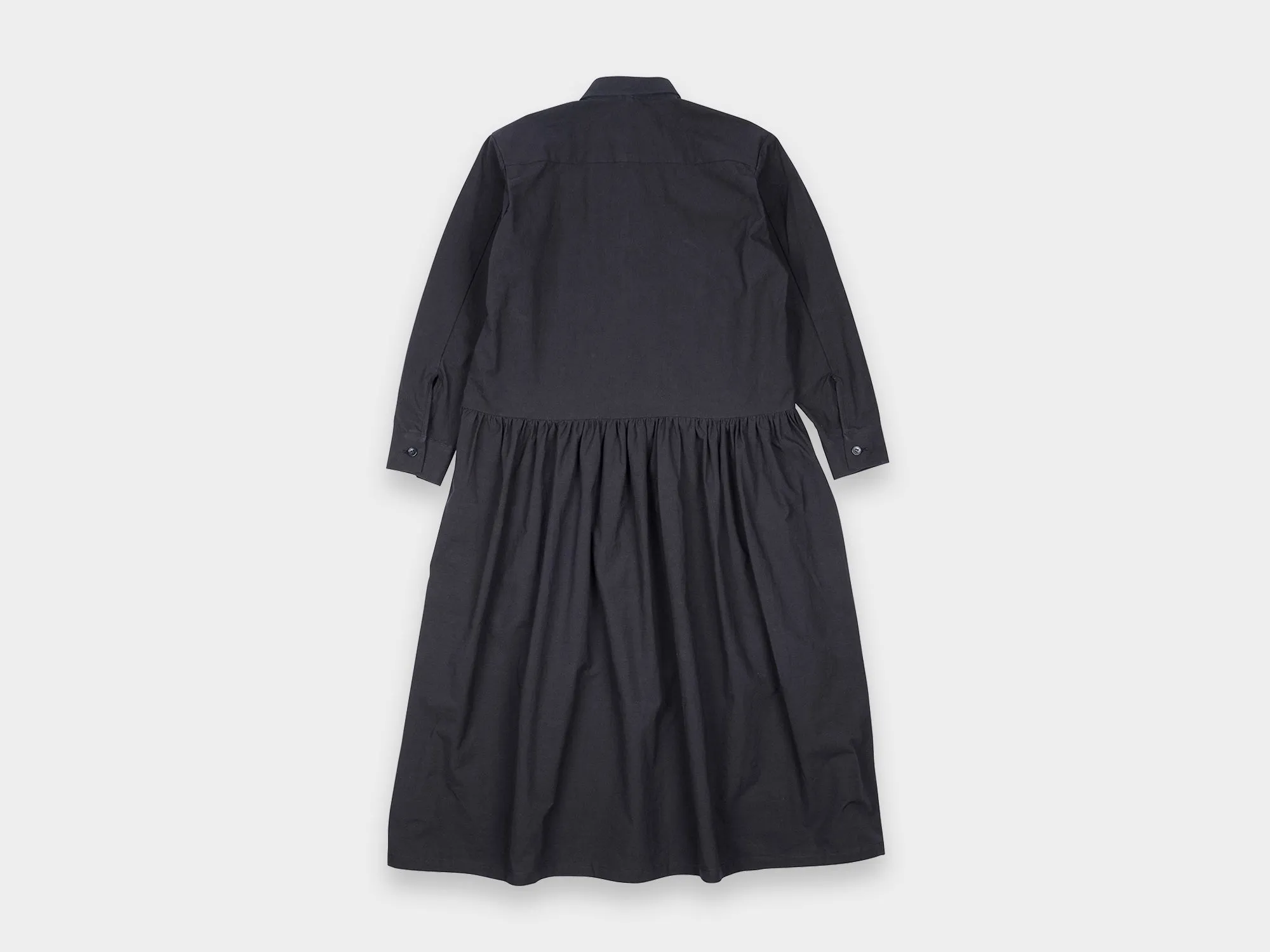 W-R0A3 "Gather Shirt Dress" Black Weather sold by MAN-TLE product image thumbnail 2