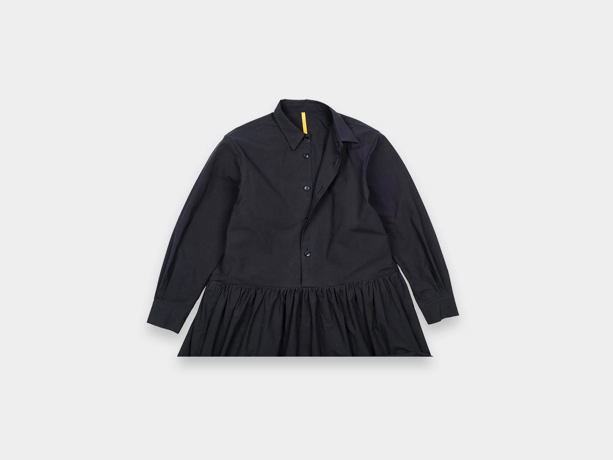 W-R0A3 "Gather Shirt Dress" Black Weather sold by MAN-TLE product image thumbnail 3
