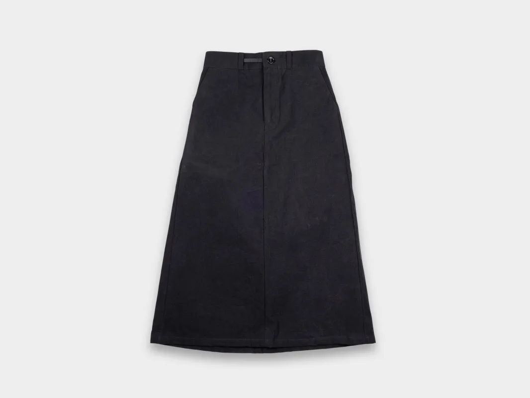 W-R0P7 "Work Skirt" Black Wax sold by MAN-TLE