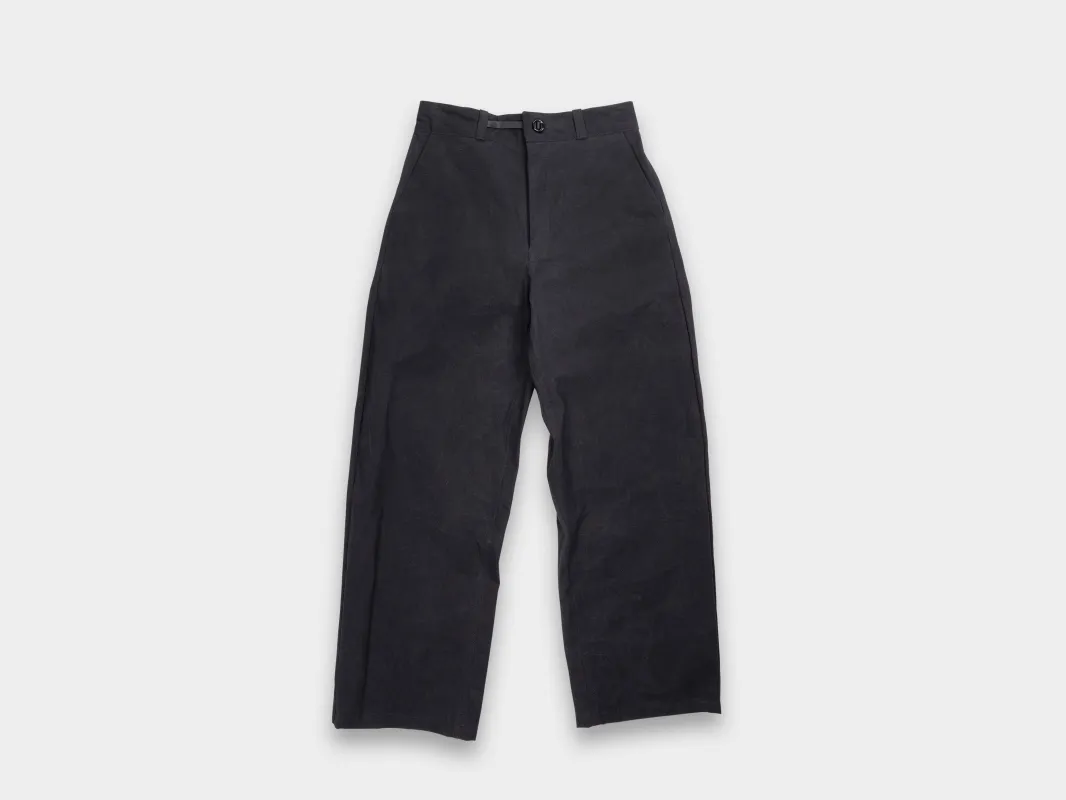 W-R0P4 "High-Wide Pants" Black Wax sold by MAN-TLE