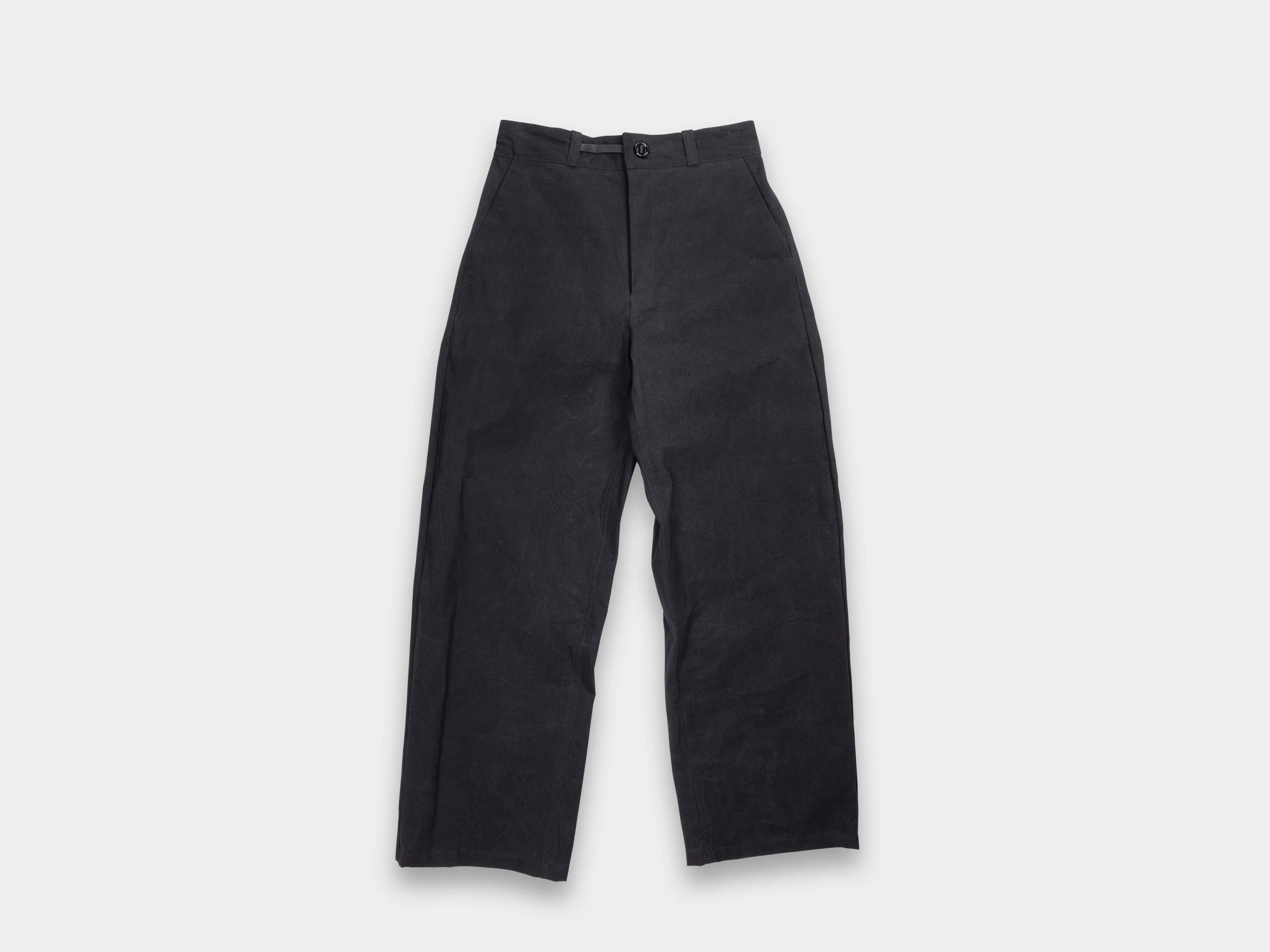 W-R0P4 "High-Wide Pants" Black Wax sold by MAN-TLE