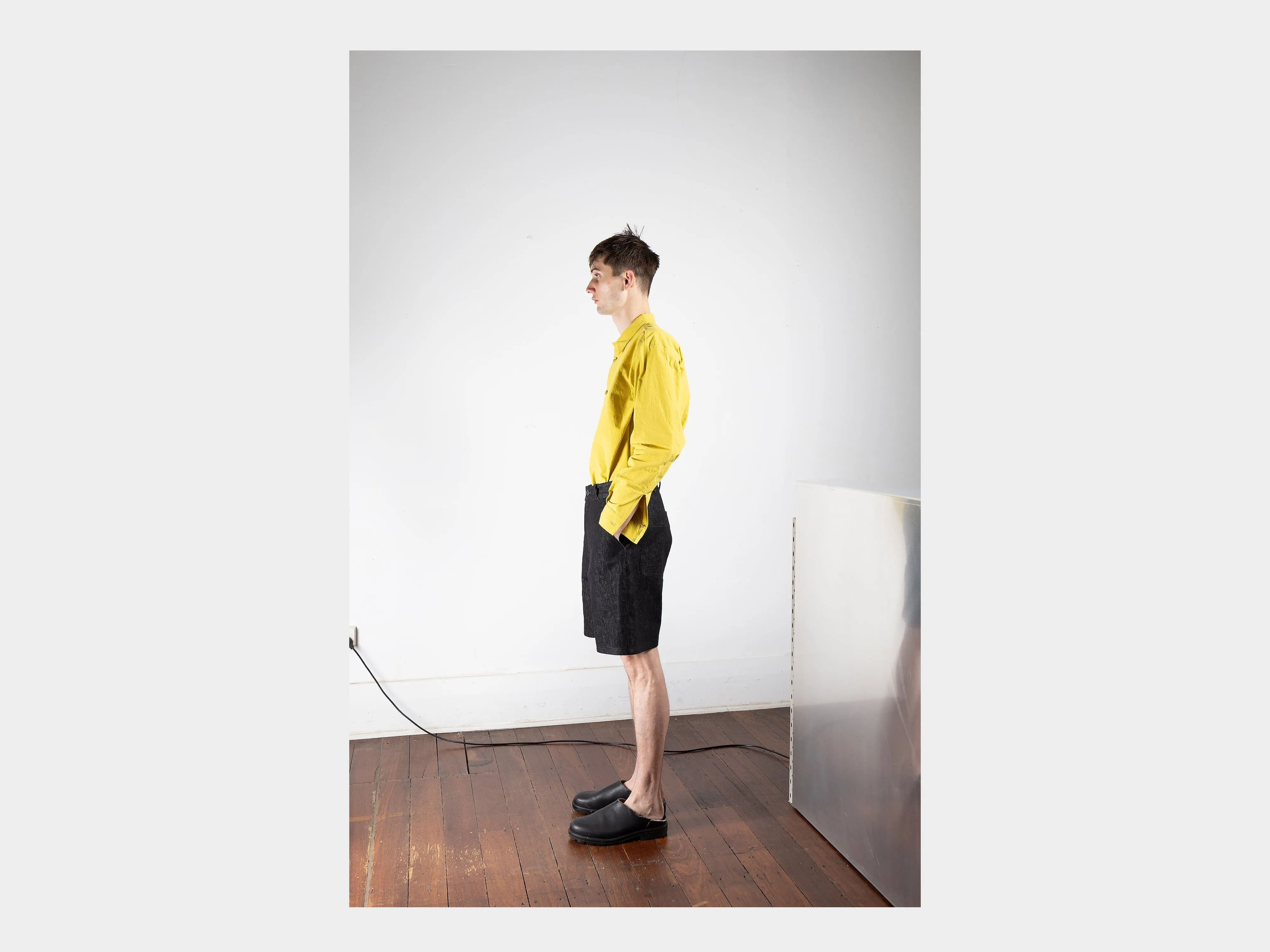 R16J7 "Jebok Shorts" Black Slub Denim sold by MAN-TLE product image thumbnail 4