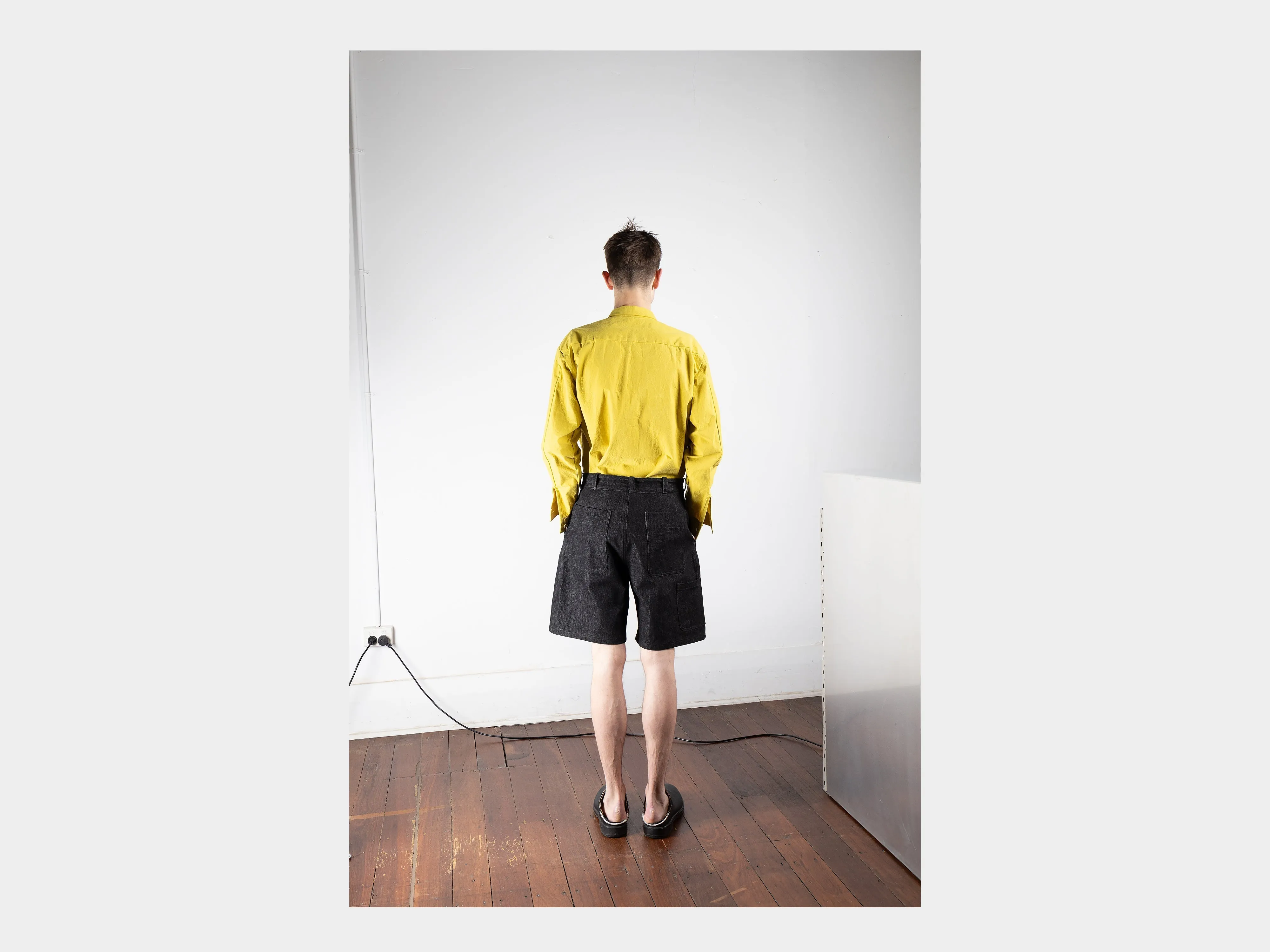 R16J7 "Jebok Shorts" Black Slub Denim sold by MAN-TLE product image thumbnail 5