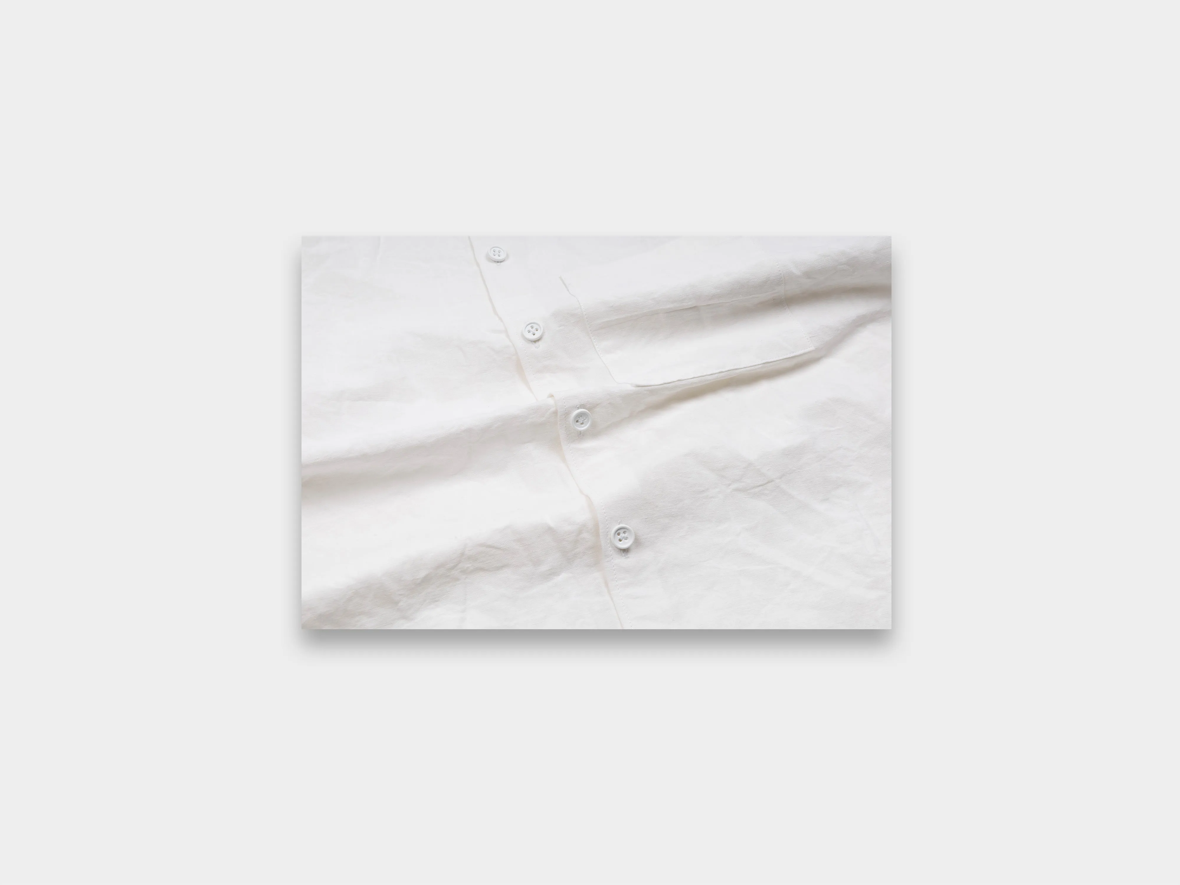 R16S7 "Collarless Shirt" Shell Linen sold by MAN-TLE product image thumbnail 4