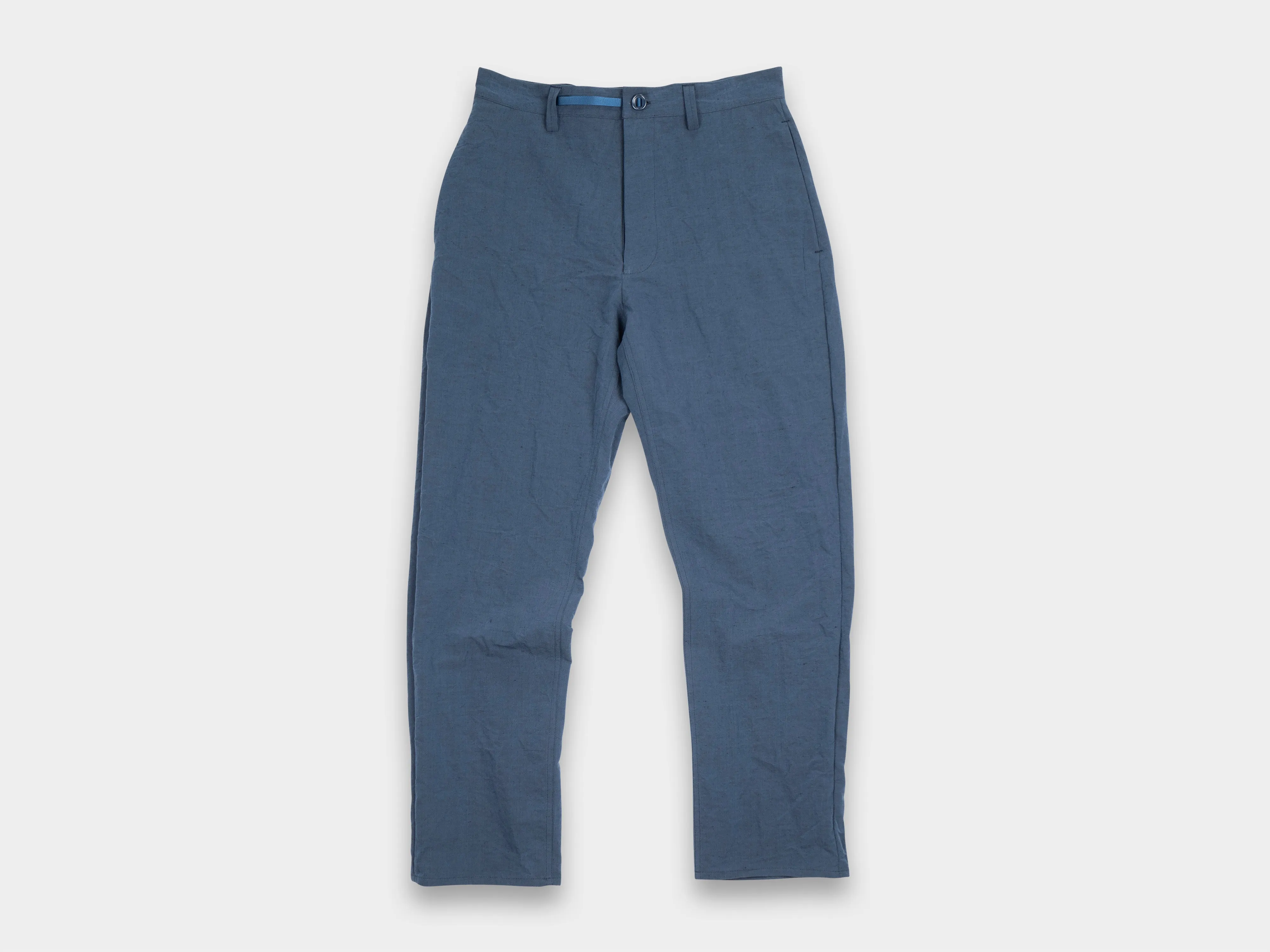 R16P3 "Loose Pants" Blue Metal Linen sold by MAN-TLE