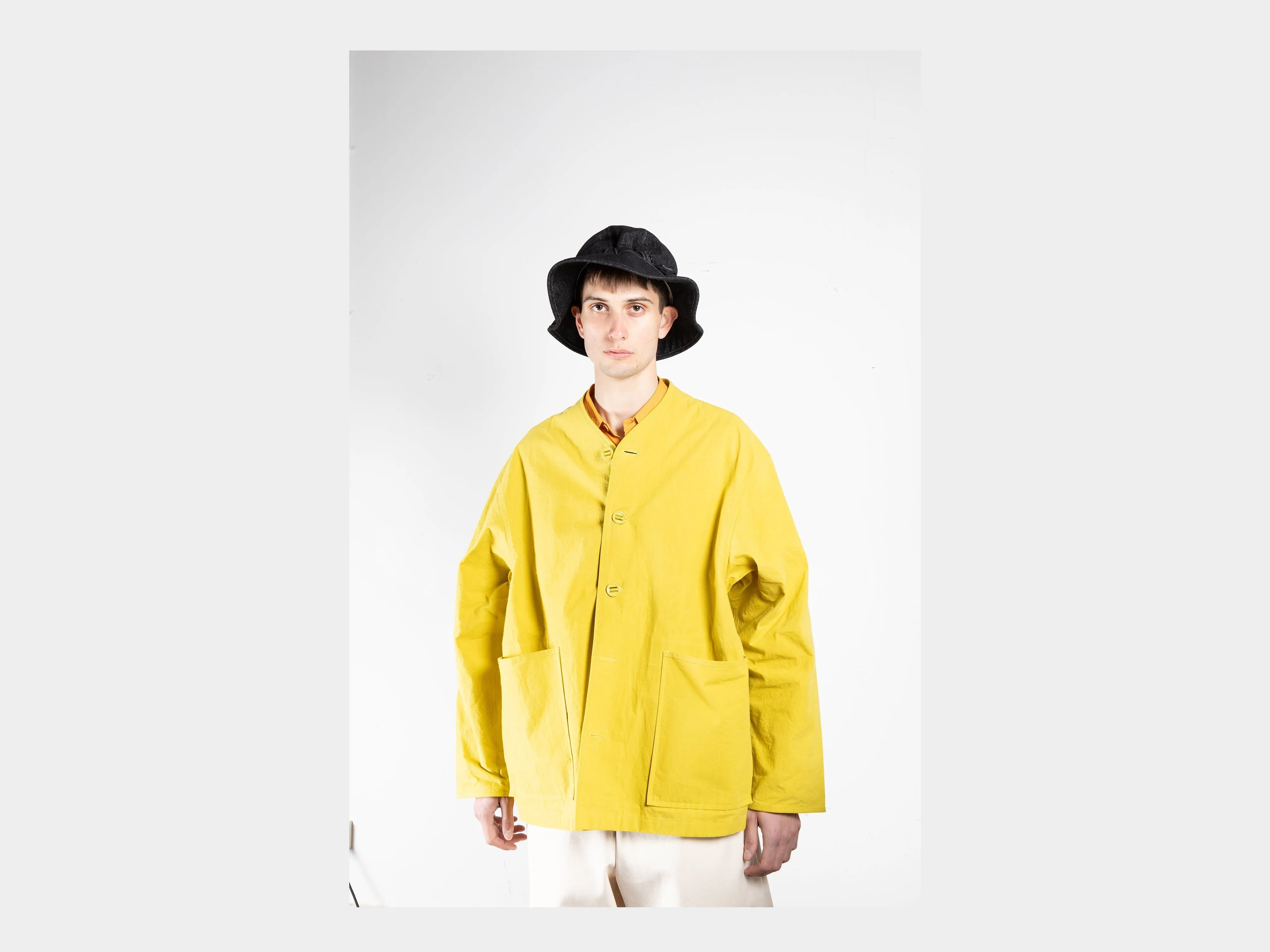 R16C2 "Wide Hat" Black Slub Denim sold by MAN-TLE product image thumbnail 4