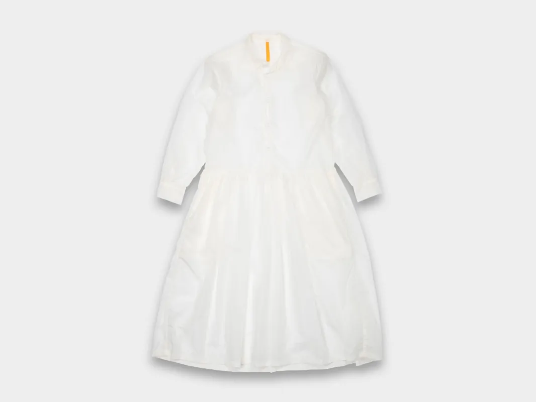 W-R14A3 "Gather Shirt Dress" White-Pak sold by MAN-TLE