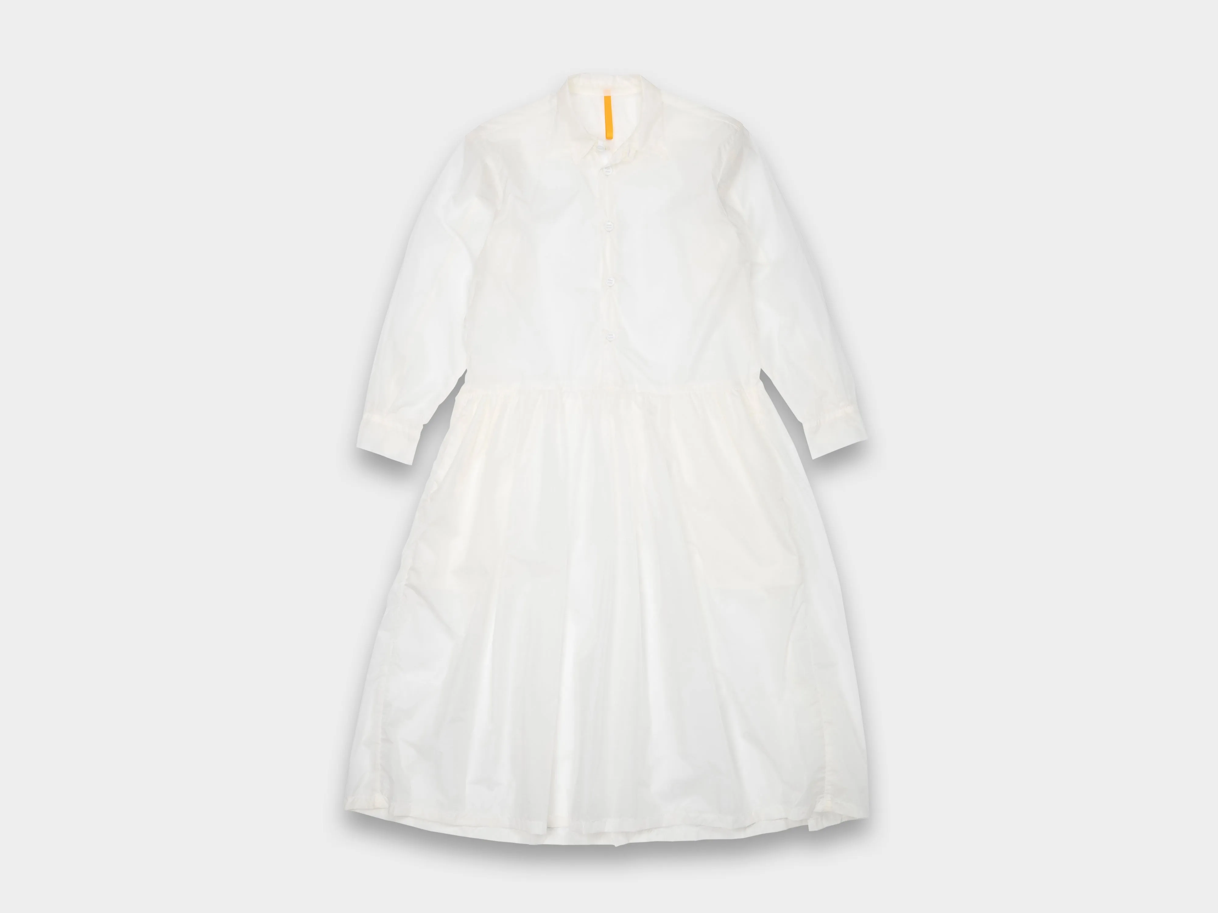 W-R14A3 "Gather Shirt Dress" White-Pak sold by MAN-TLE