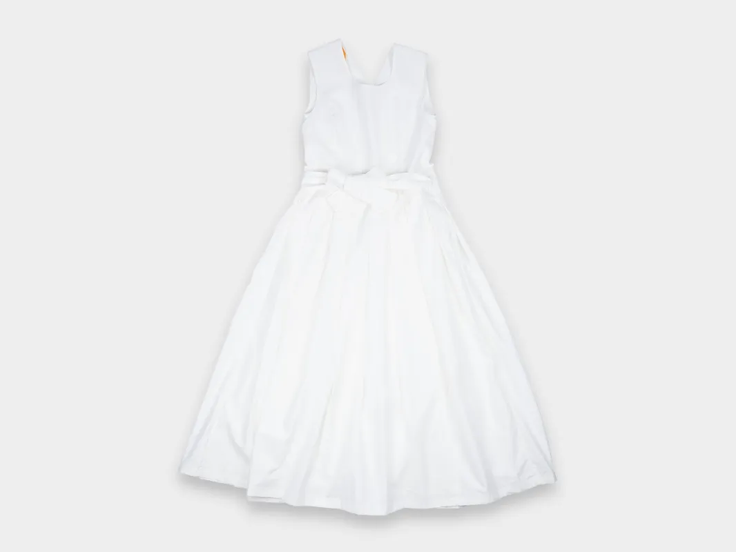 W-R0A8 "Apron Dress" White Weather made by MAN-TLE
