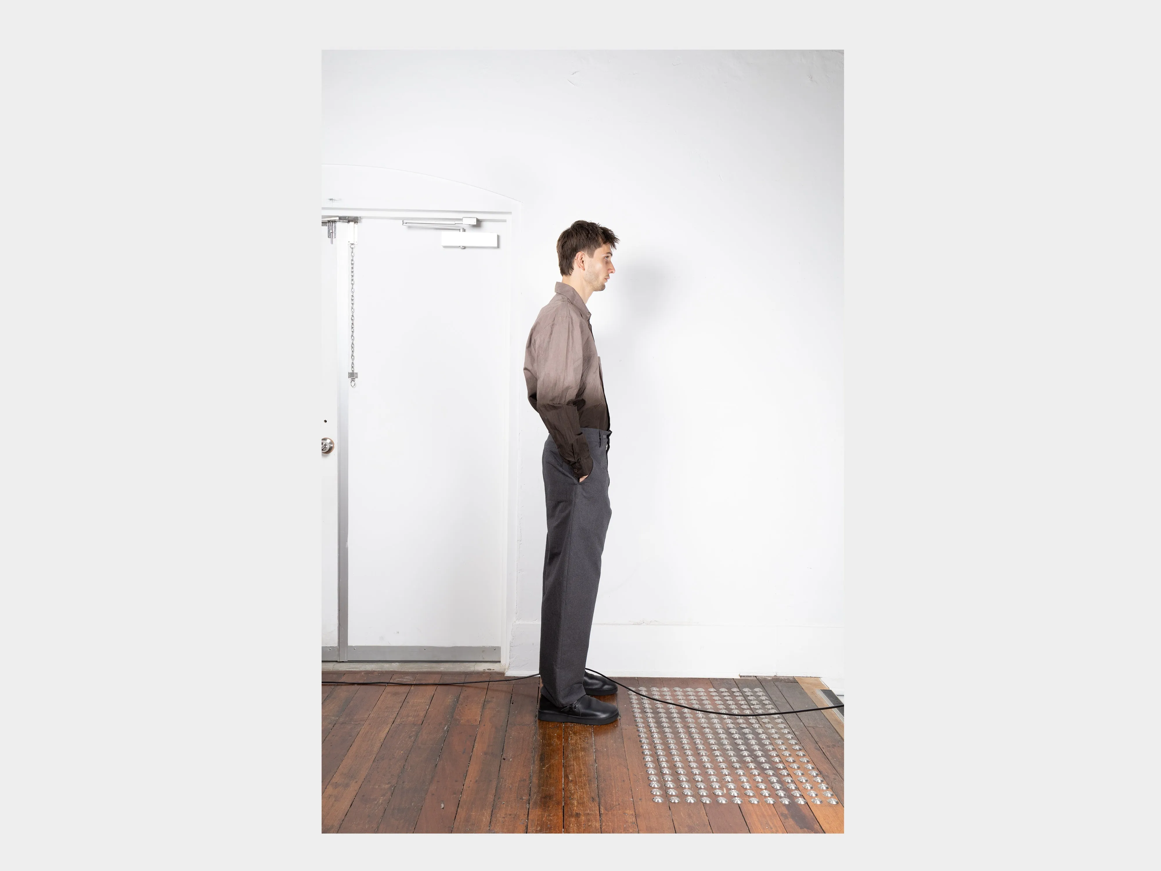 R19P4 "Wide Pants" Granite Wool sold by MAN-TLE product image thumbnail 5