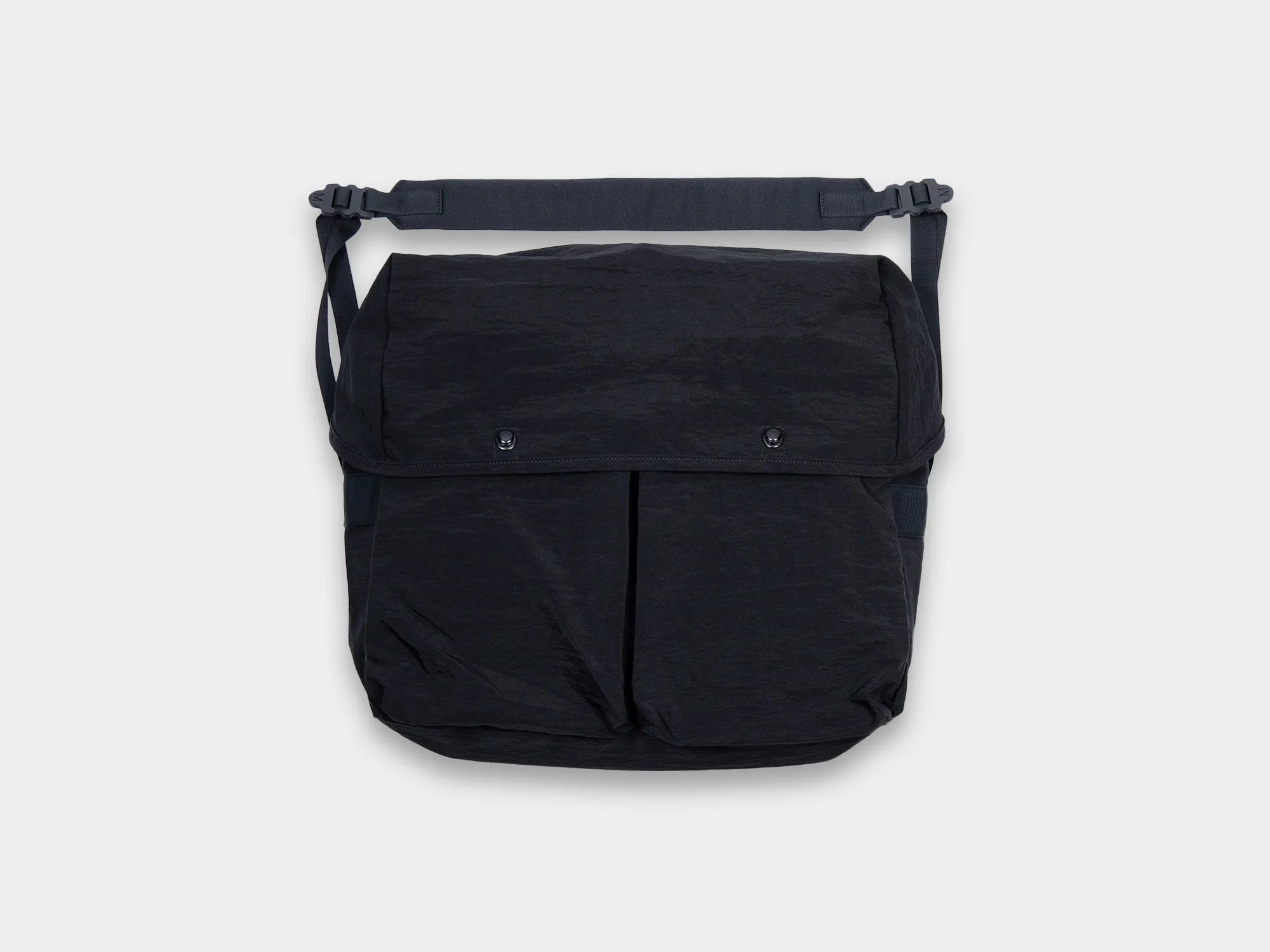R0G2 "Snap Messenger" Black Nylon sold by MAN-TLE