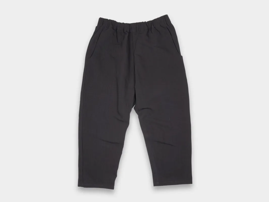 SPP6 "Easy Pants" Roll–Dyed Black Linen sold by MAN-TLE