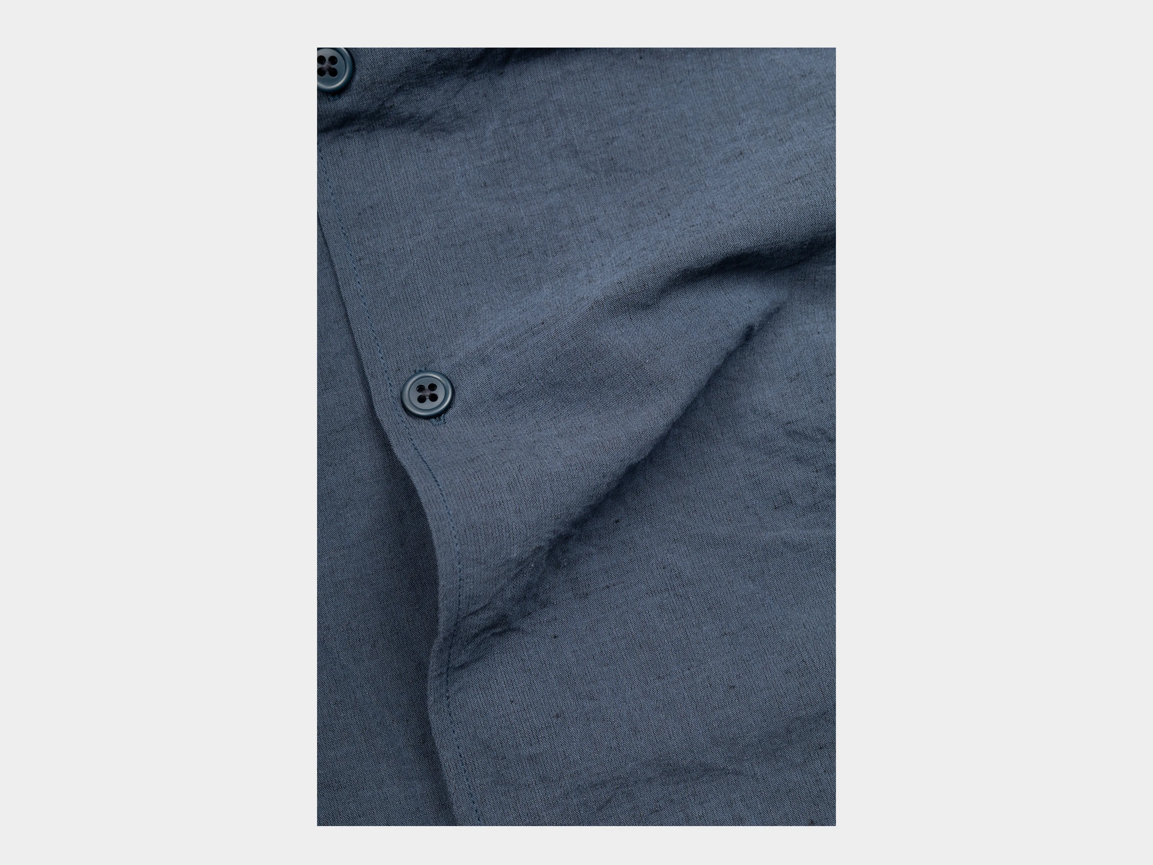 SPS9 "S/S Weather Shirt" Blue Metal Linen sold by MAN-TLE product image thumbnail 4