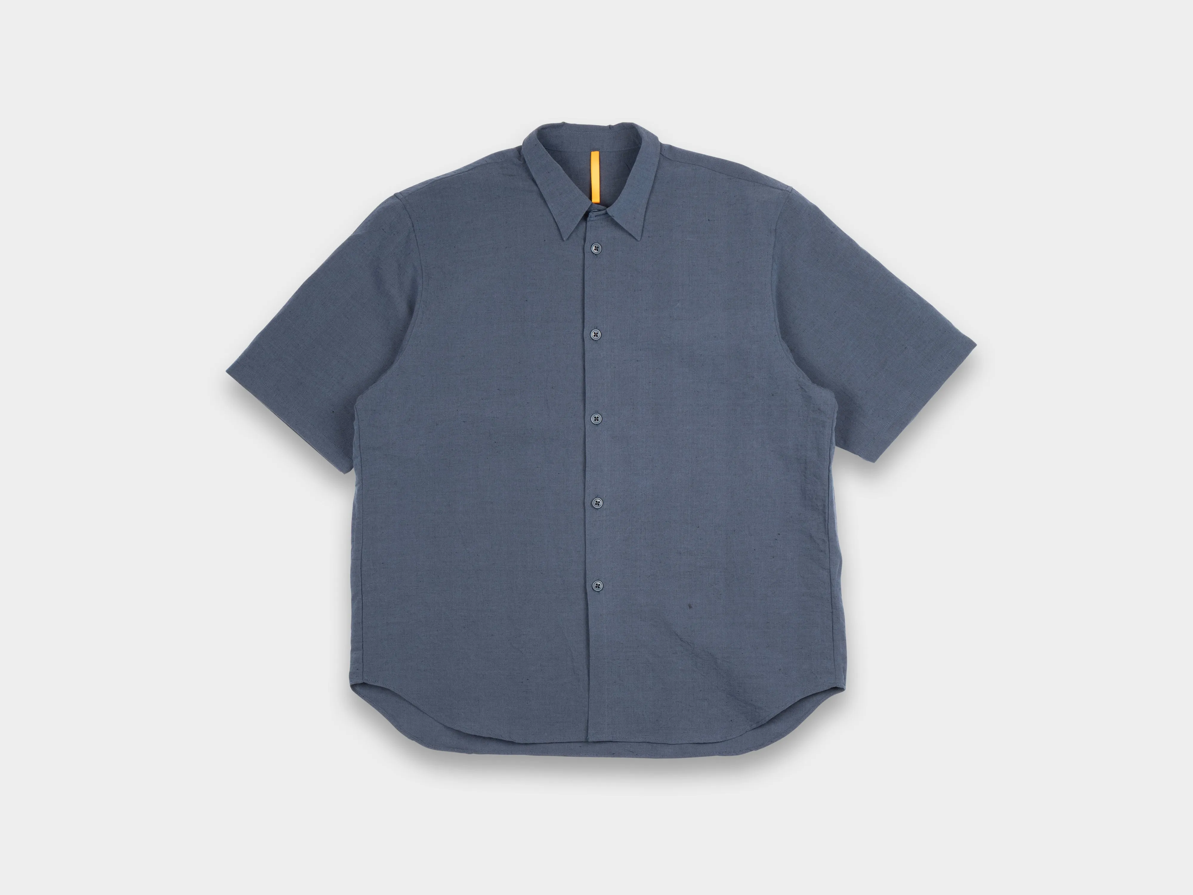 SPS9 "S/S Weather Shirt" Blue Metal Linen sold by MAN-TLE