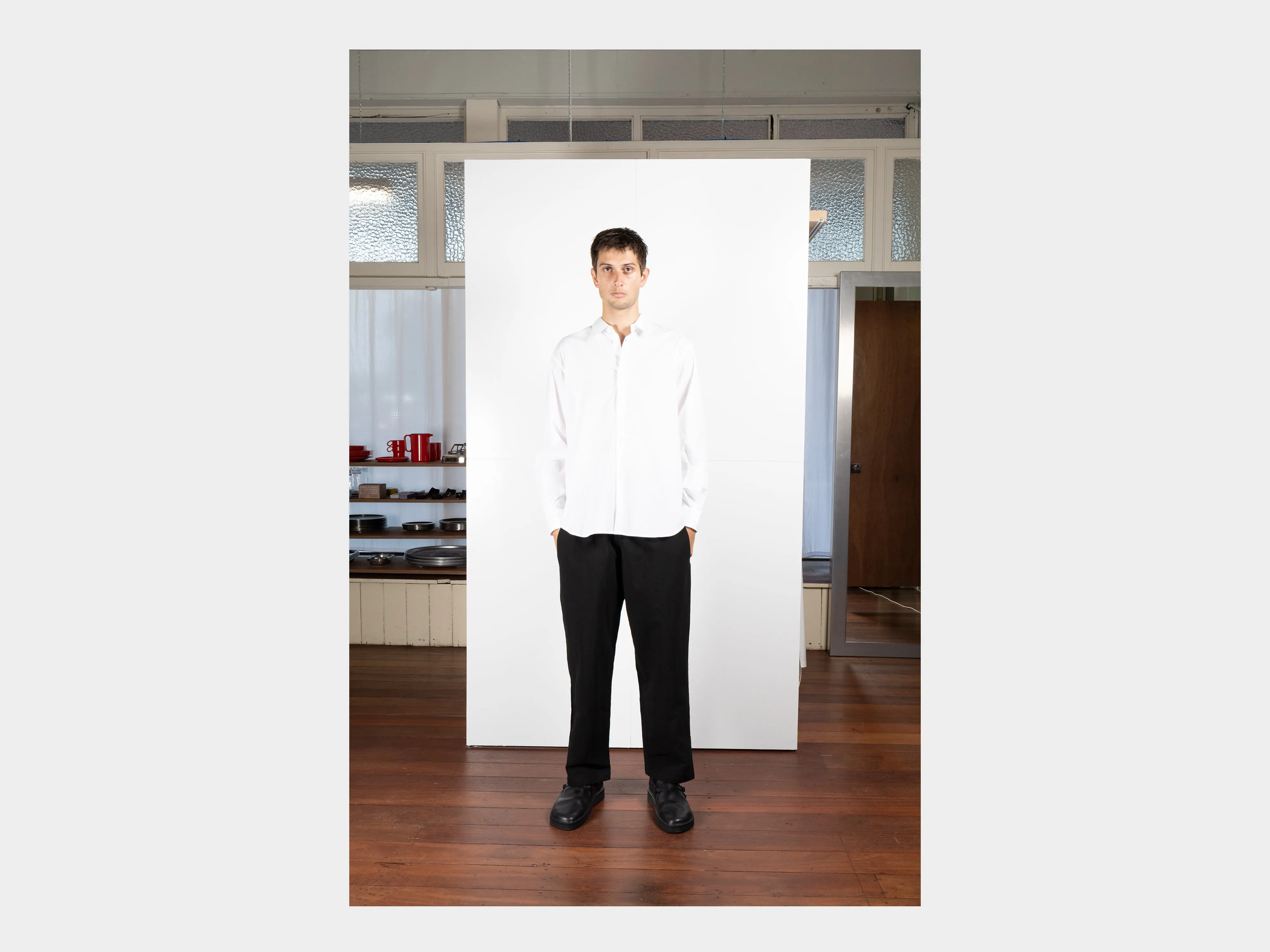R0S8 "Weather Shirt" Double White Cordlane sold by MAN-TLE product image thumbnail 5