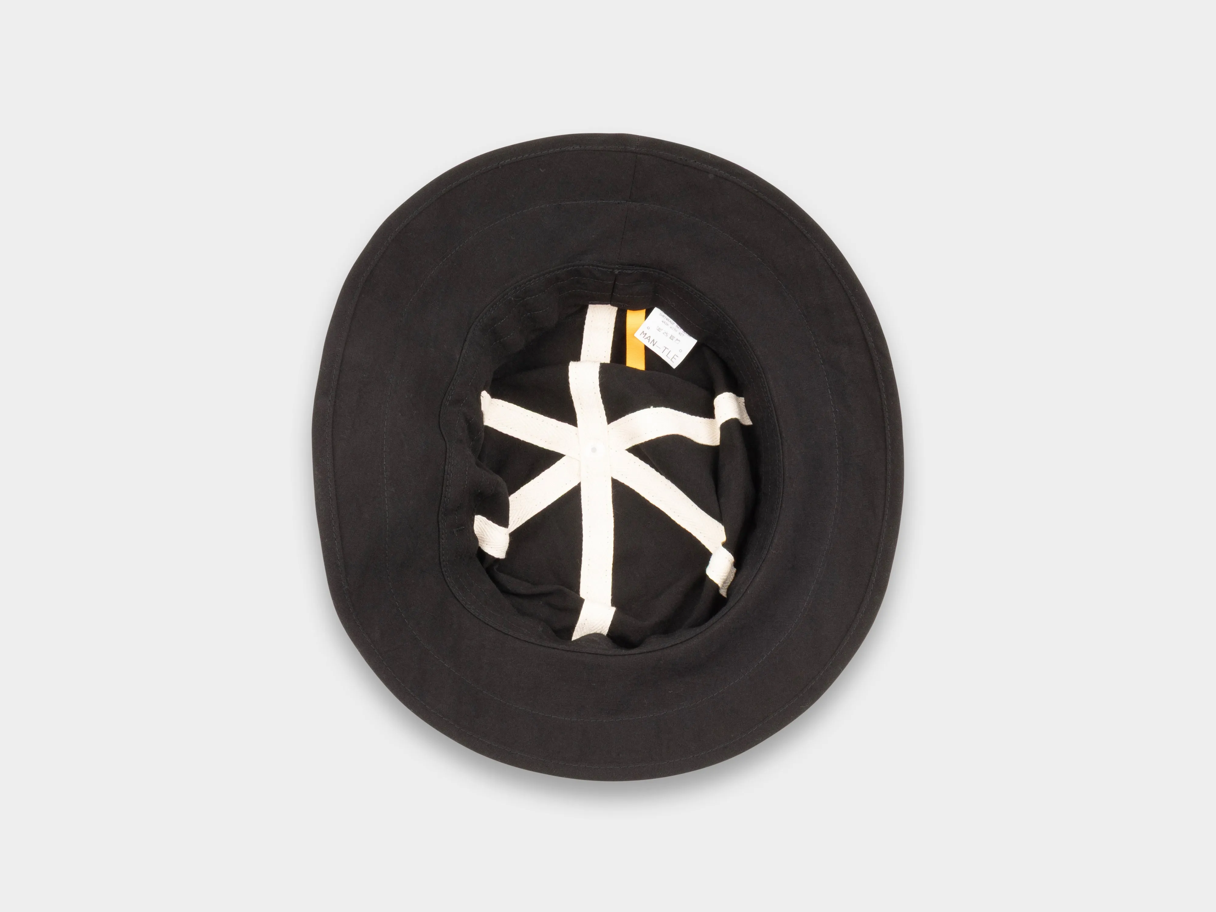 SPC2 "Wide Hat" Roll–dyed Black Linen sold by MAN-TLE product image thumbnail 2