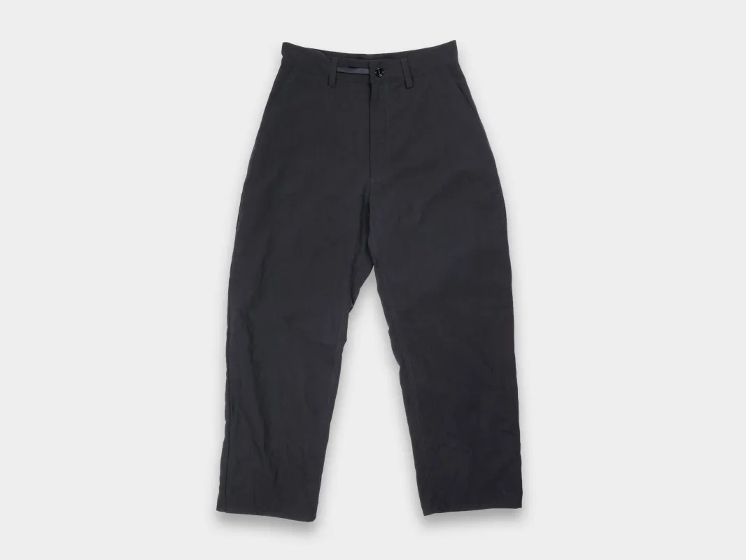 R20P4 "Wide Pants" Black Linen sold by MAN-TLE