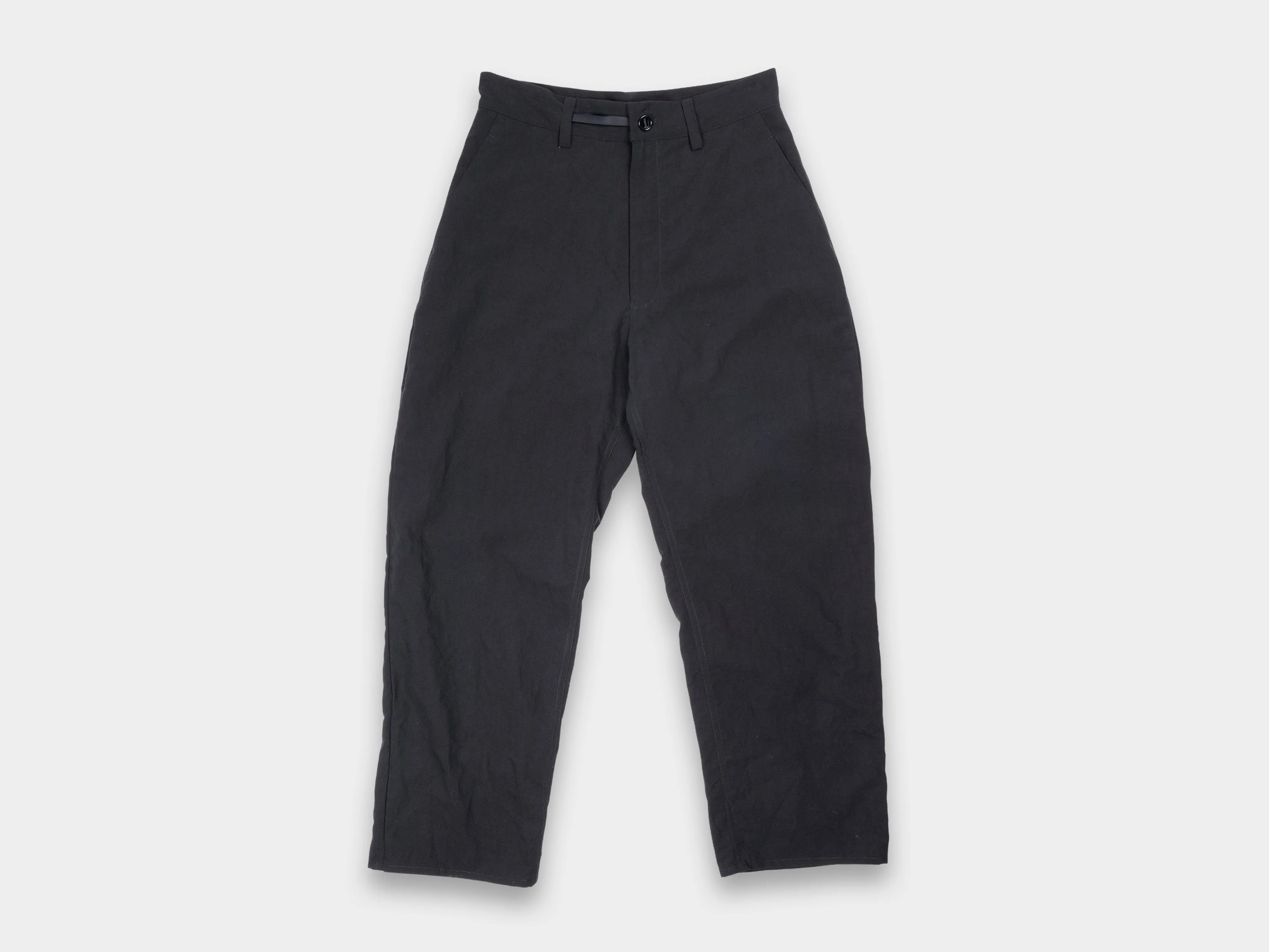 R20P4 "Wide Pants" Black Linen sold by MAN-TLE