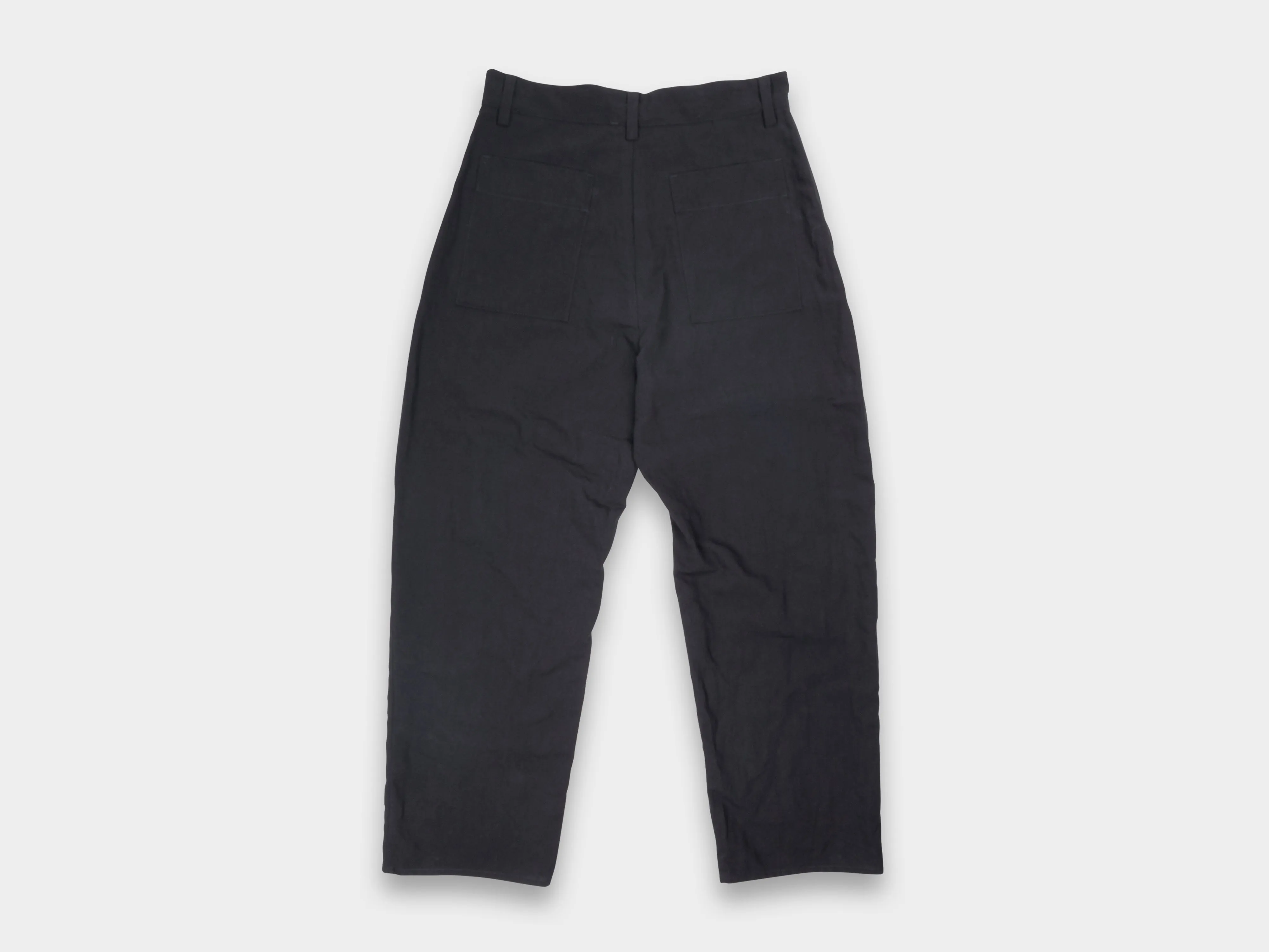 R20P4 "Wide Pants" Black Linen sold by MAN-TLE product image thumbnail 2