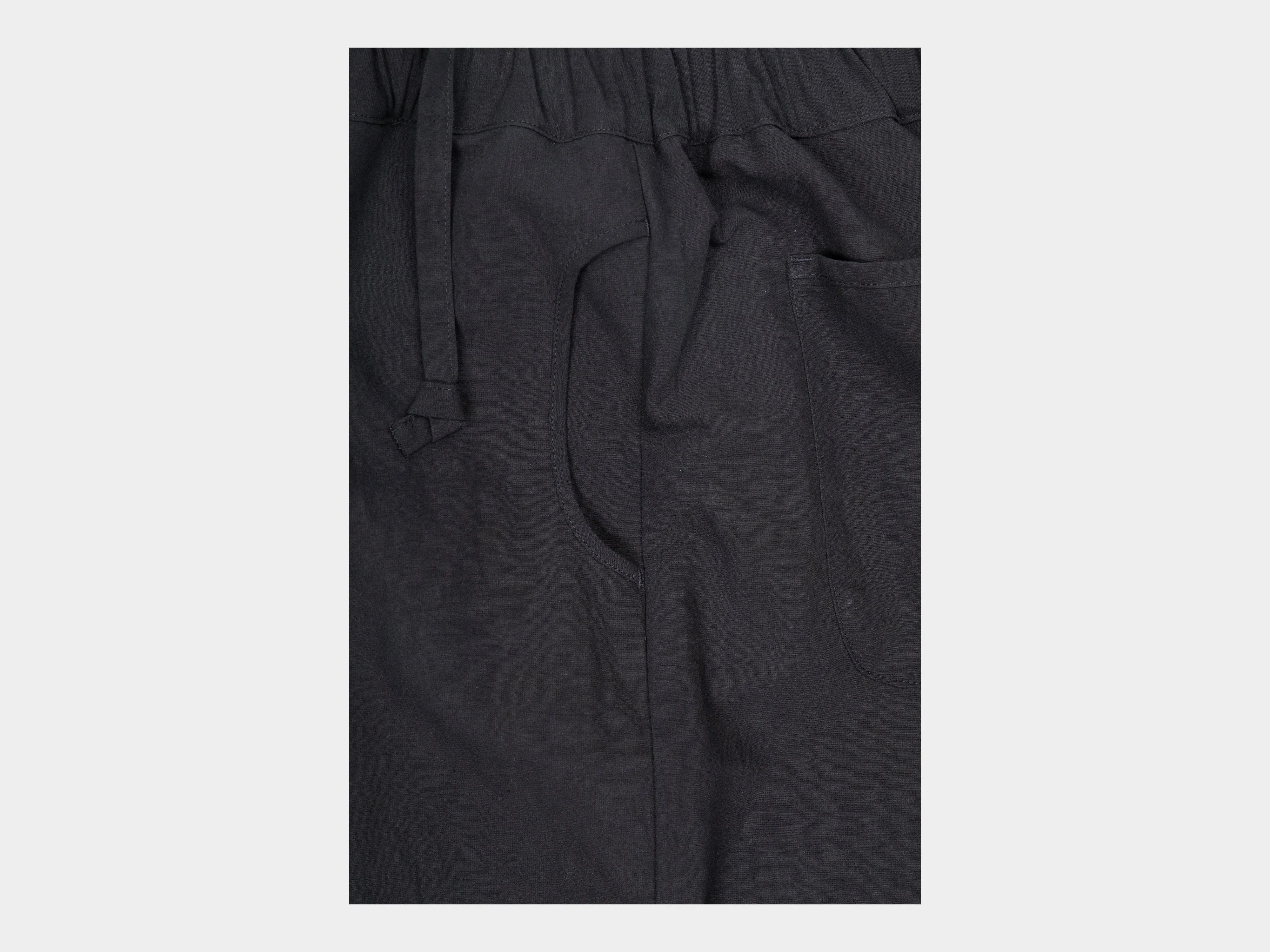 R20P5 "Solid Pants" Black Linen sold by MAN-TLE product image thumbnail 3