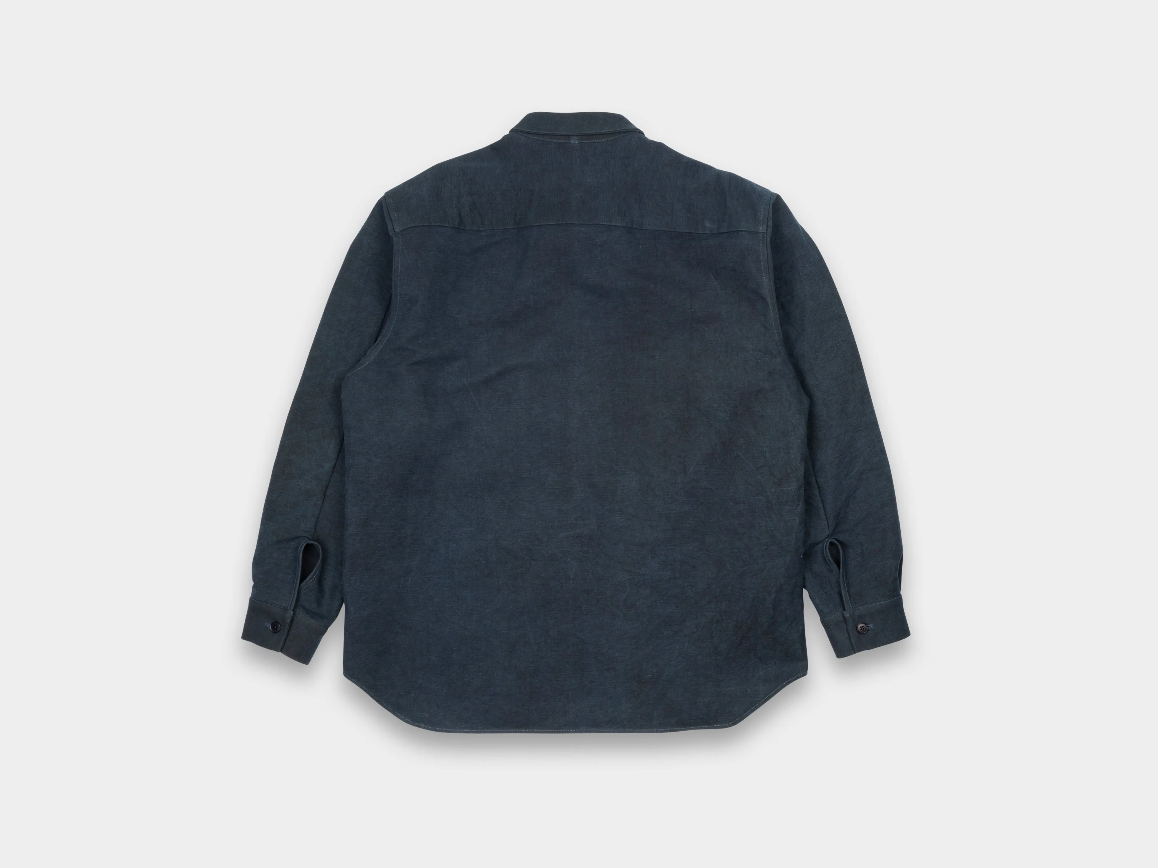R20S8 "Weather Shirt PK" Sumi Indigo Double Cloth sold by MAN-TLE product image thumbnail 3