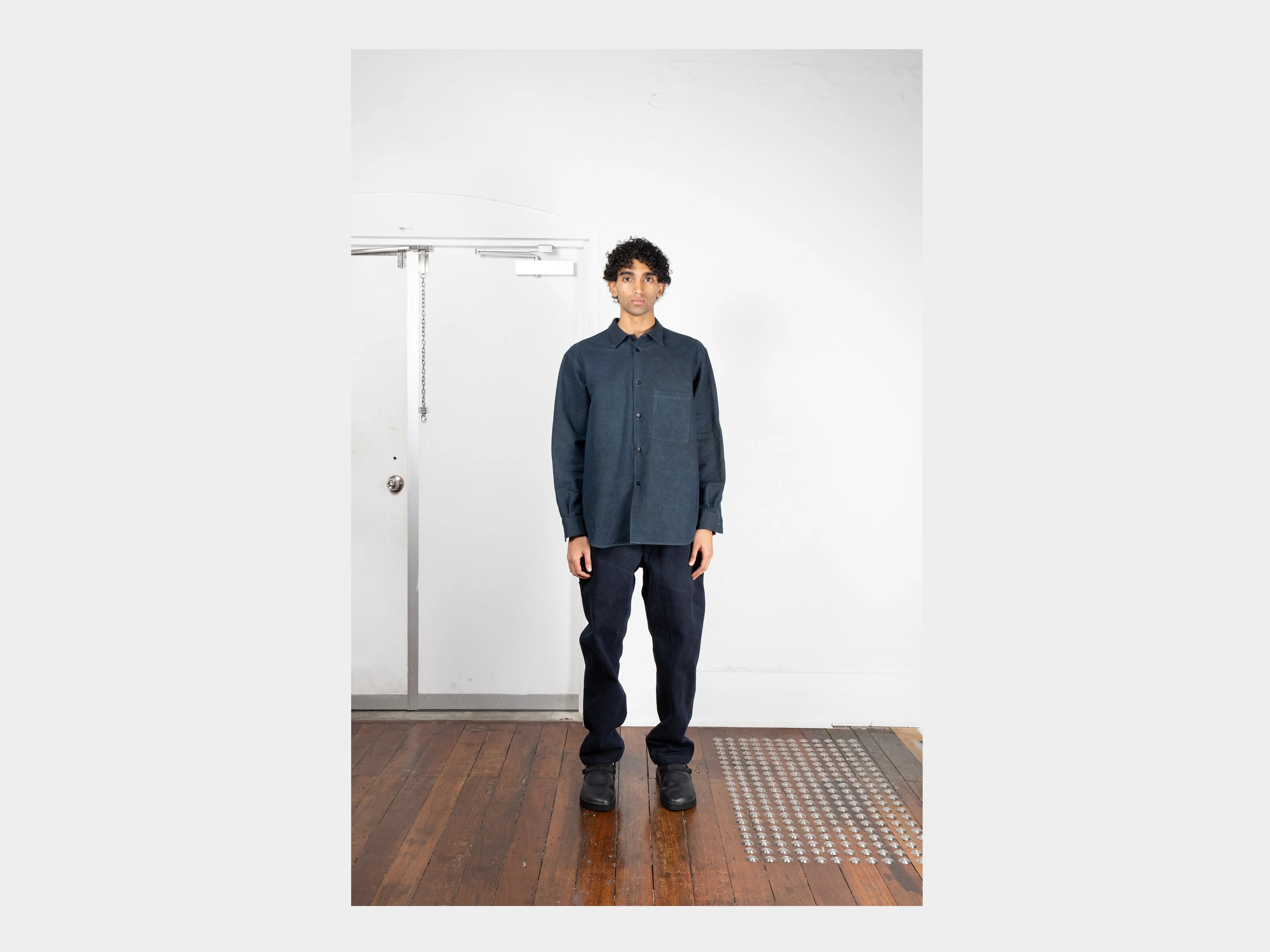 R20S8 "Weather Shirt PK" Sumi Indigo Double Cloth sold by MAN-TLE product image thumbnail 5