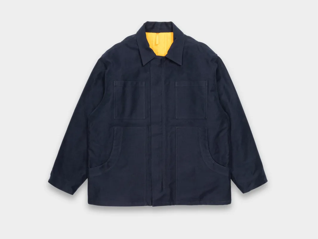 R19J1 "Jebok Coat" Night Moleskin made by MAN-TLE