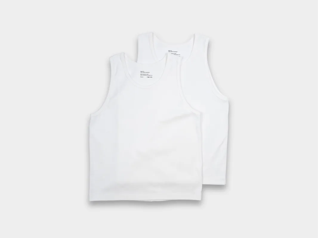 LWT0 "Singlet 2P" White Rib made by MAN-TLE