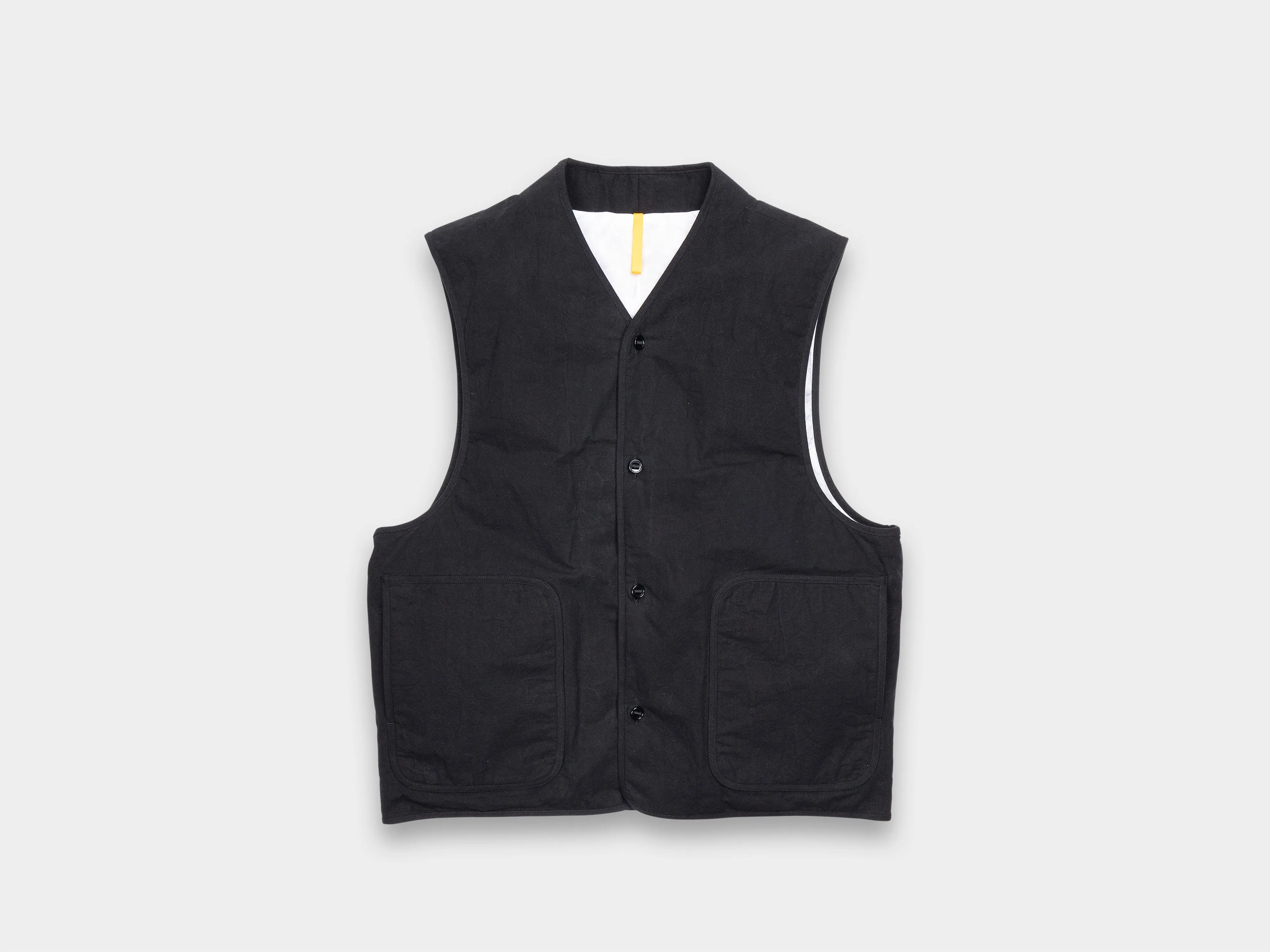 R0D5 "Down Shield Vest" Black Wax sold by MAN-TLE