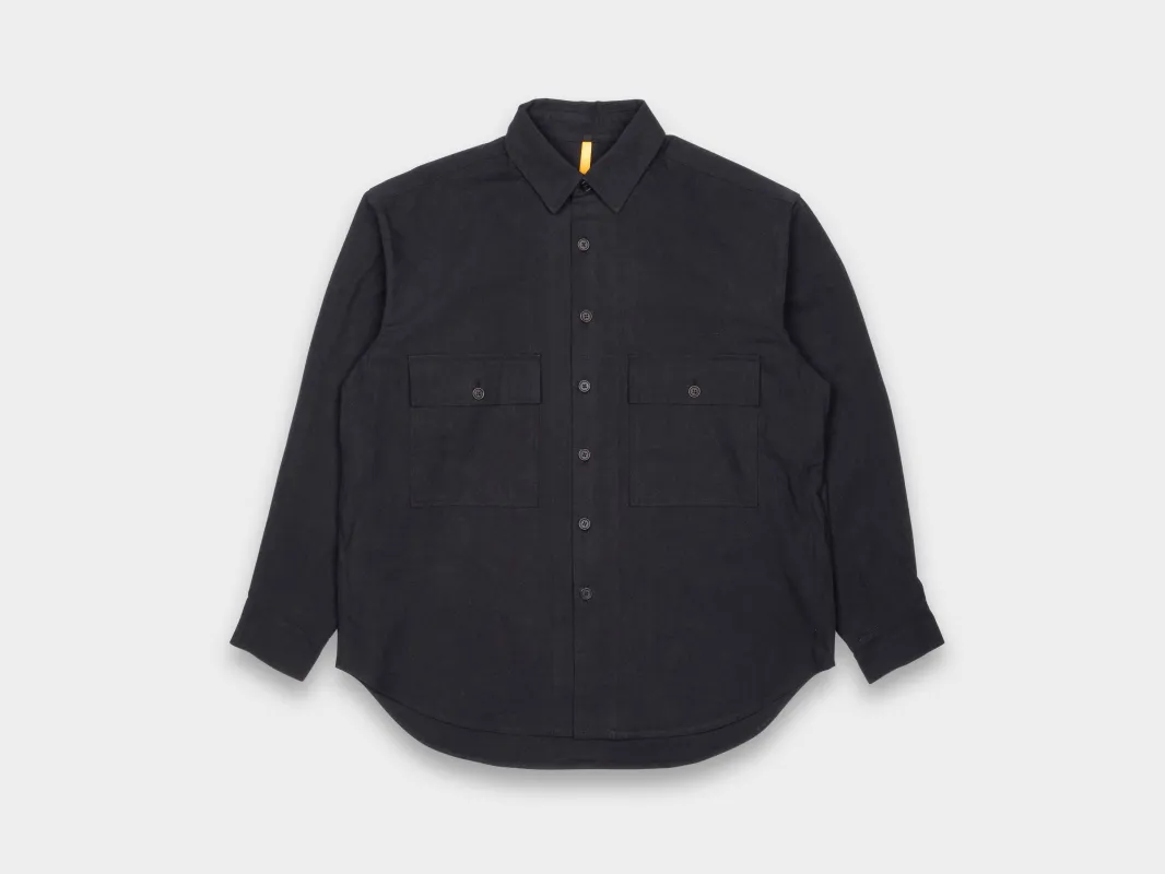 Evan Kinori Big Shirt MAN–TLE Black Wash made by MAN-TLE
