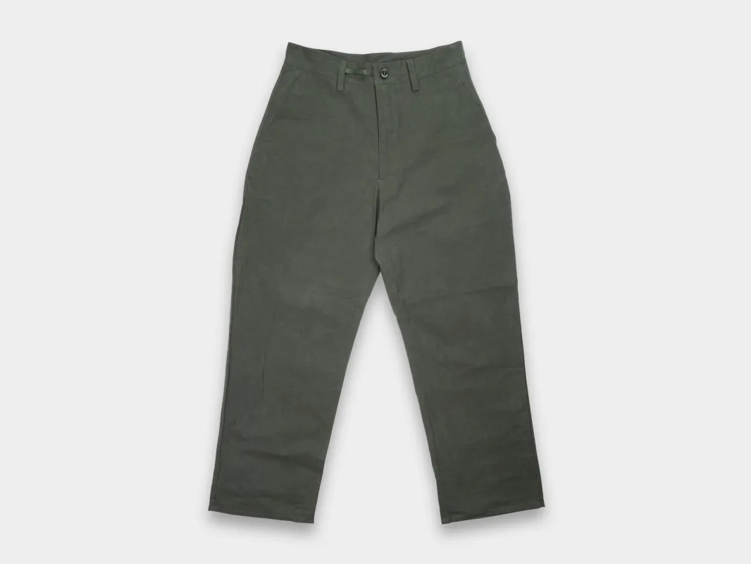 R20P4 "Wide Pants" Woodland Wax made by MAN-TLE