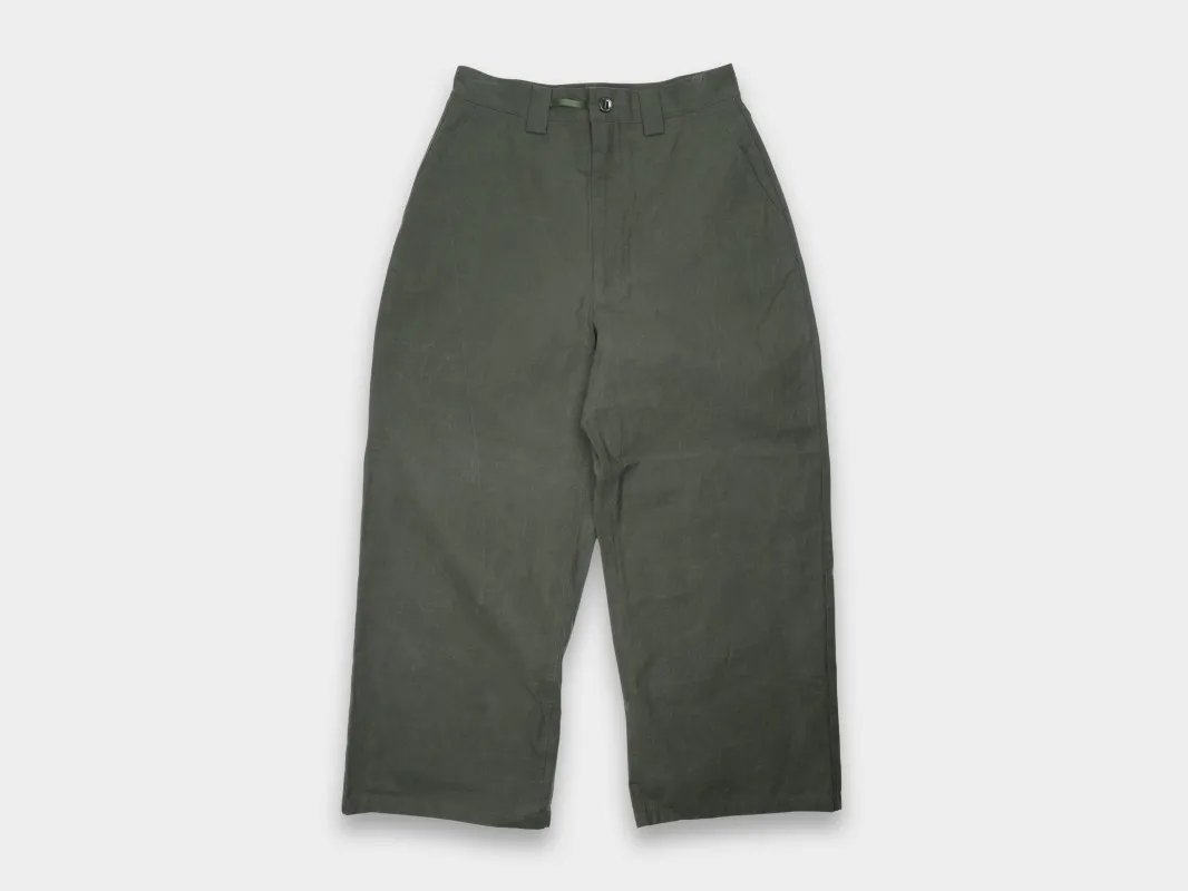 R20P8 "Sail Pants" Woodland Wax made by MAN-TLE