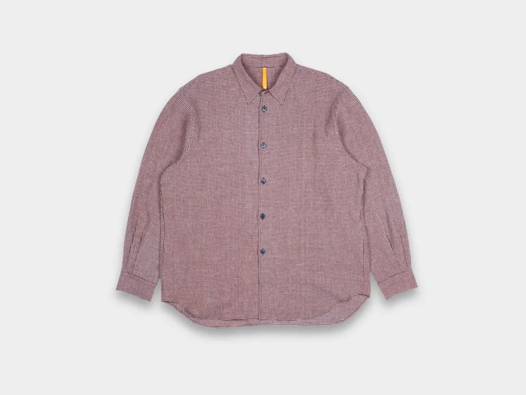 R20S8 "Weather Shirt" Bengara Gingham made by MAN-TLE