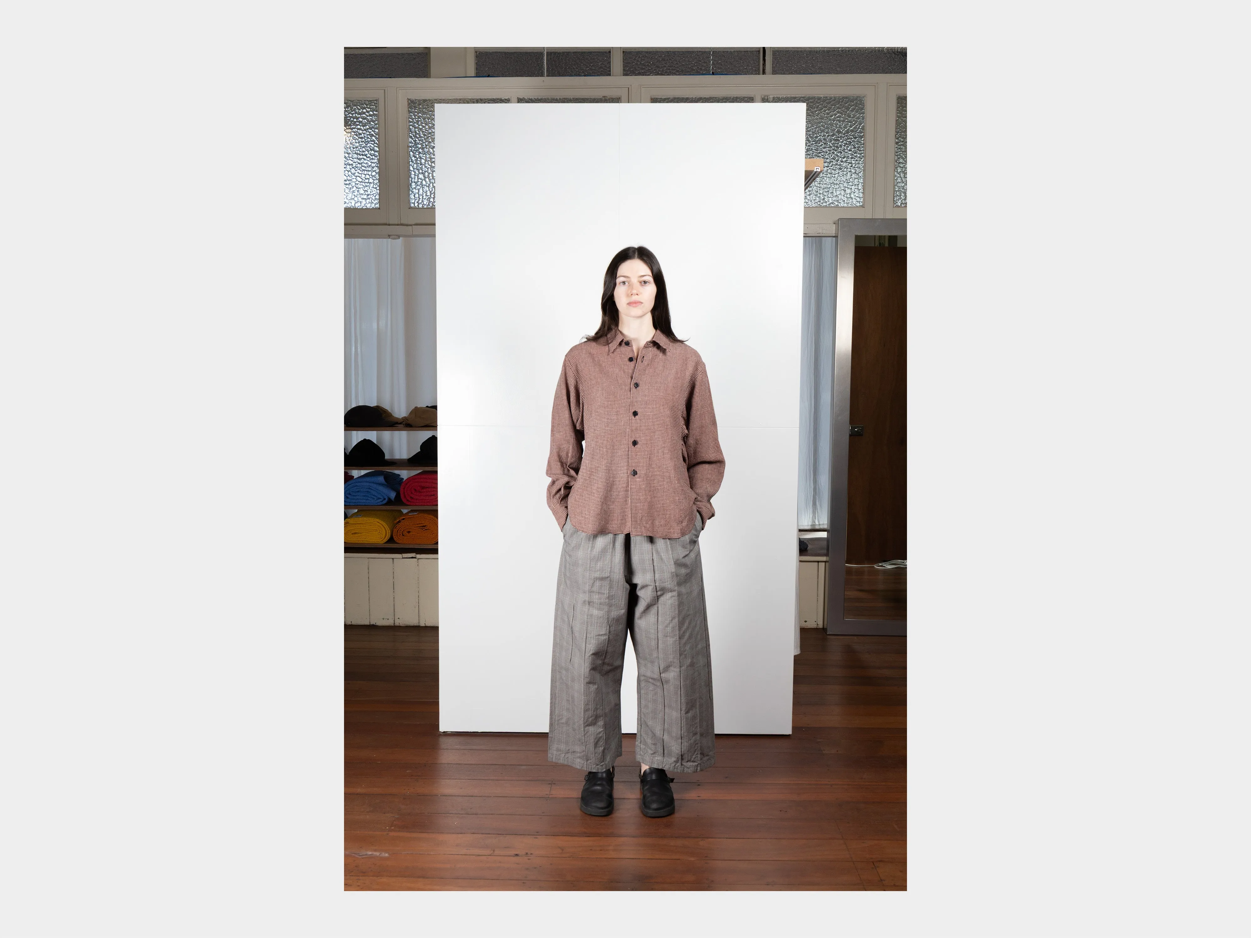 R20S8 "Weather Shirt" Bengara Gingham sold by MAN-TLE product image thumbnail 5